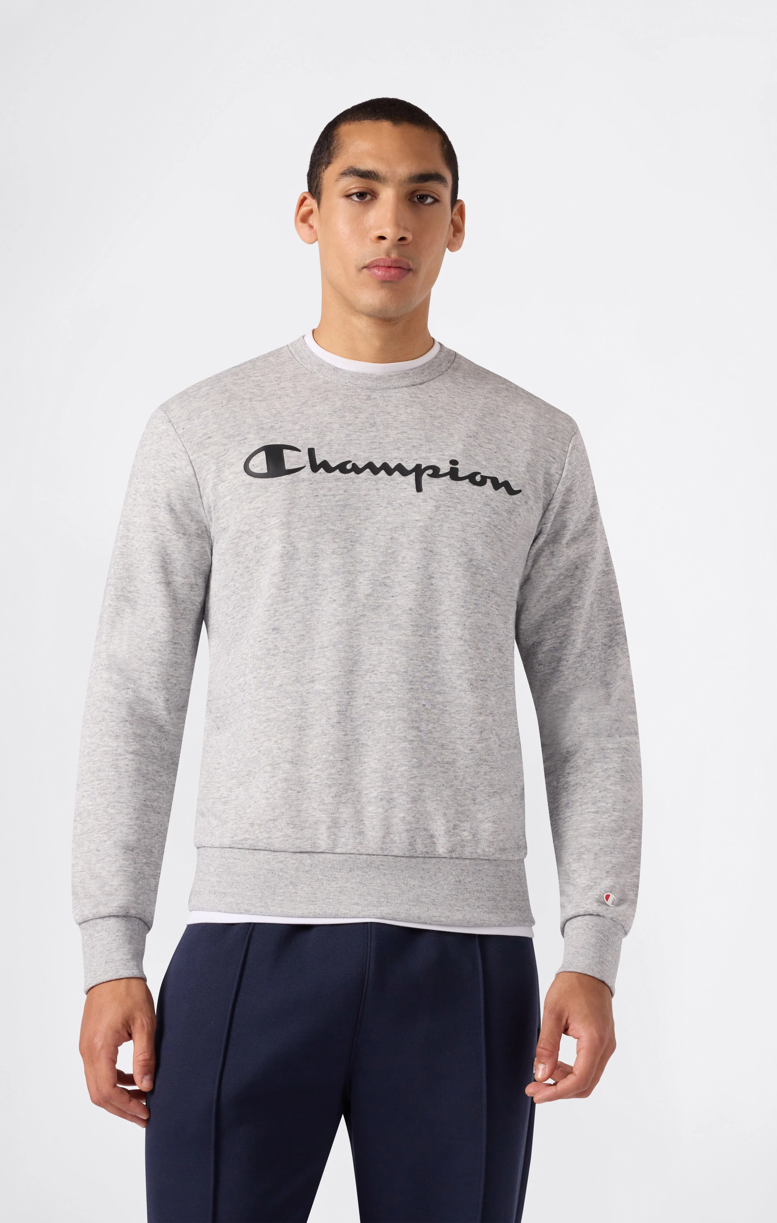 Men’s Lightweight Crewneck Sweatshirt with Maxi Printed Logo