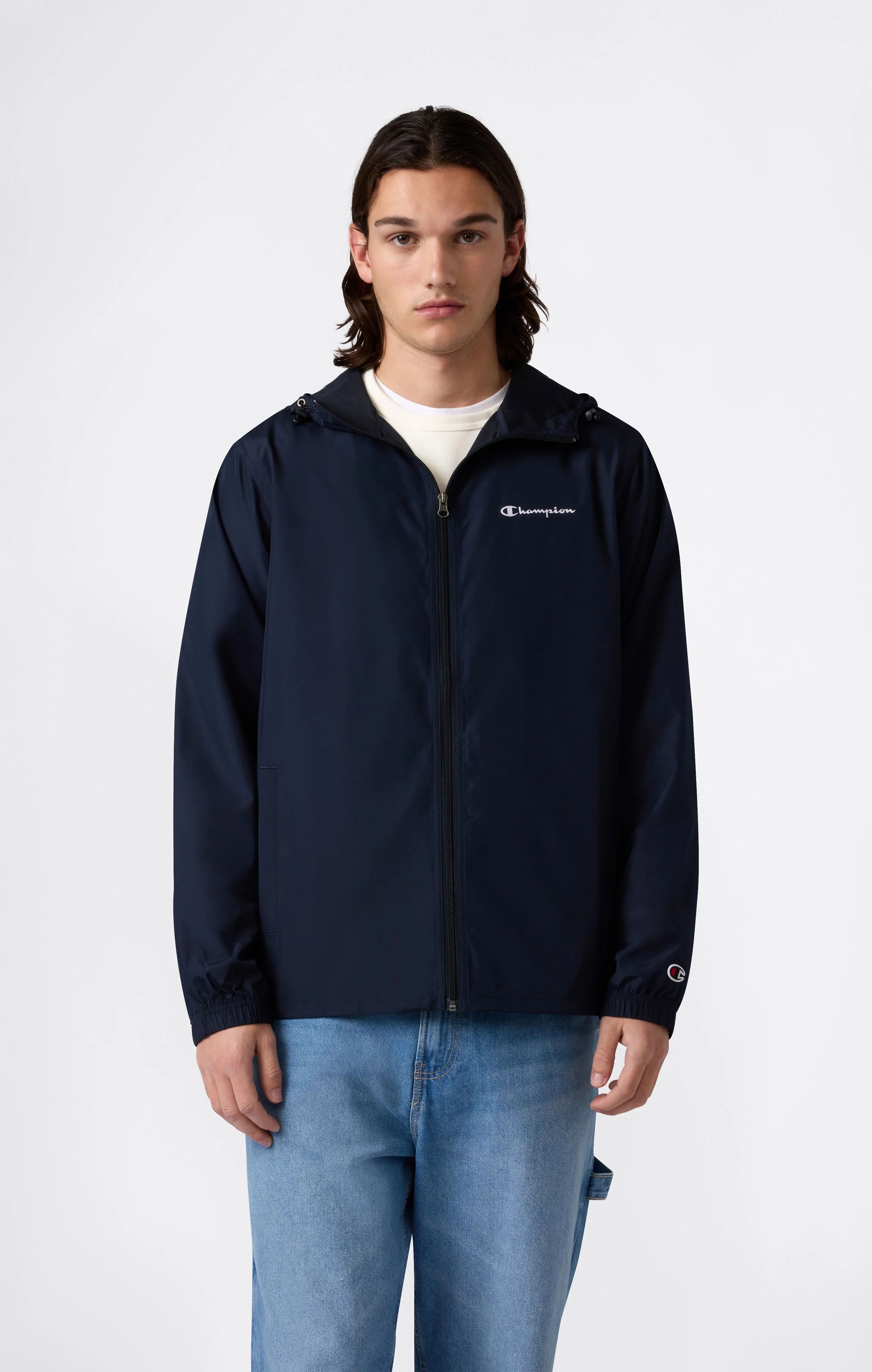 Men’s Lightweight Full Zip Hooded Windbreaker Jacket