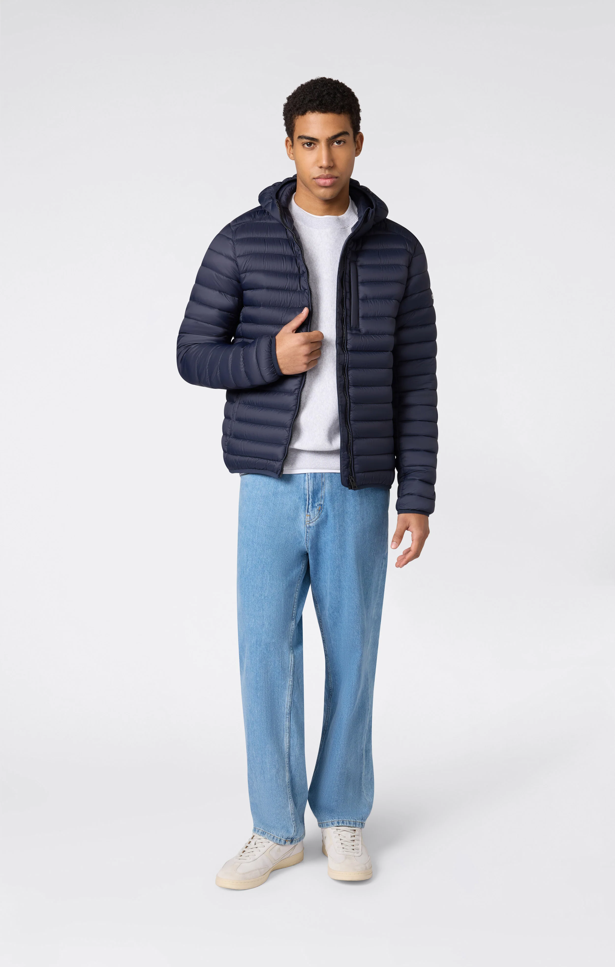 Men’s Lightweight Hooded Padded Jacket with Full Zip - Image 2