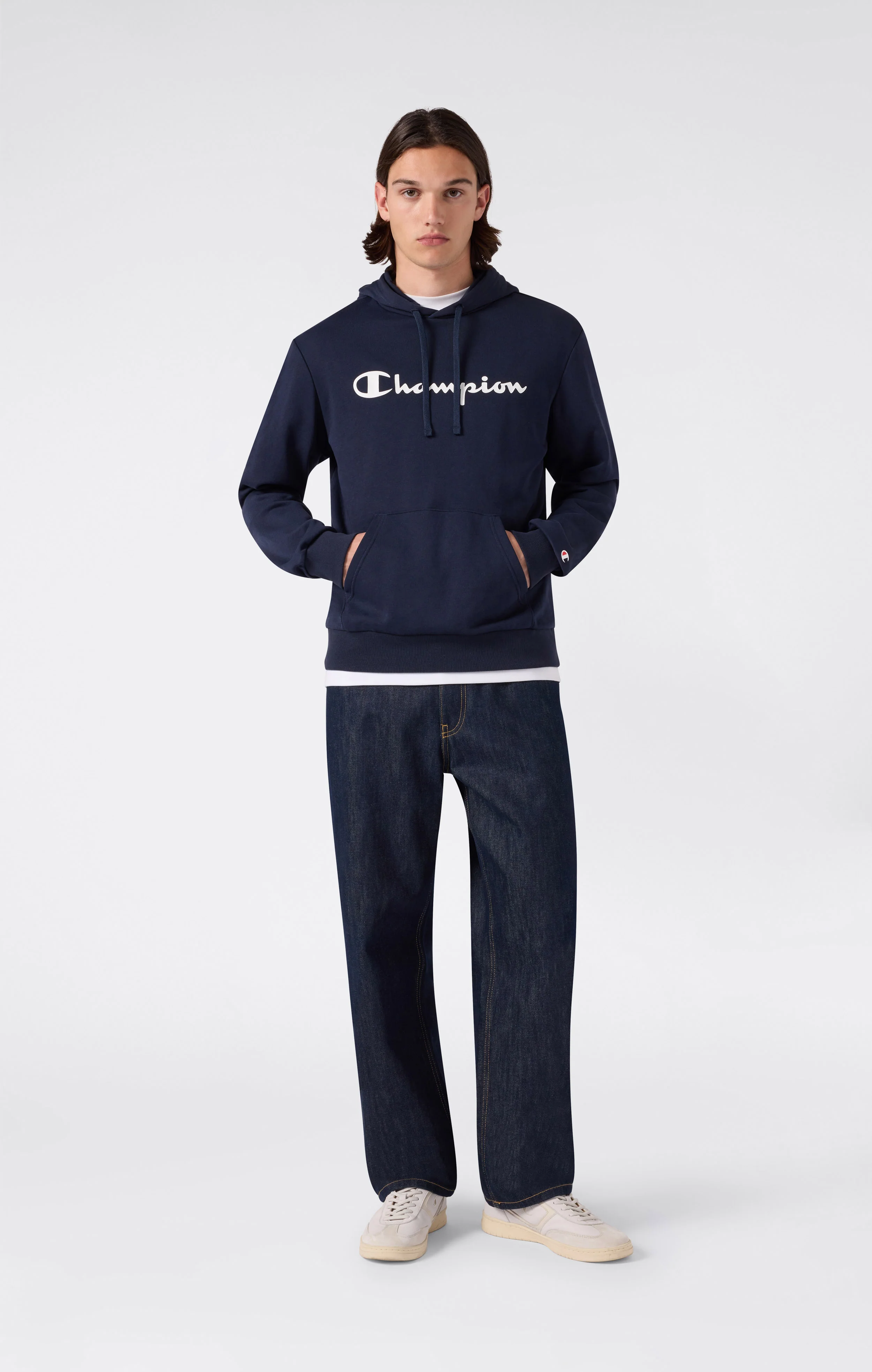 Men’s Lightweight Hooded Sweatshirt with Maxi Printed Logo - Image 2