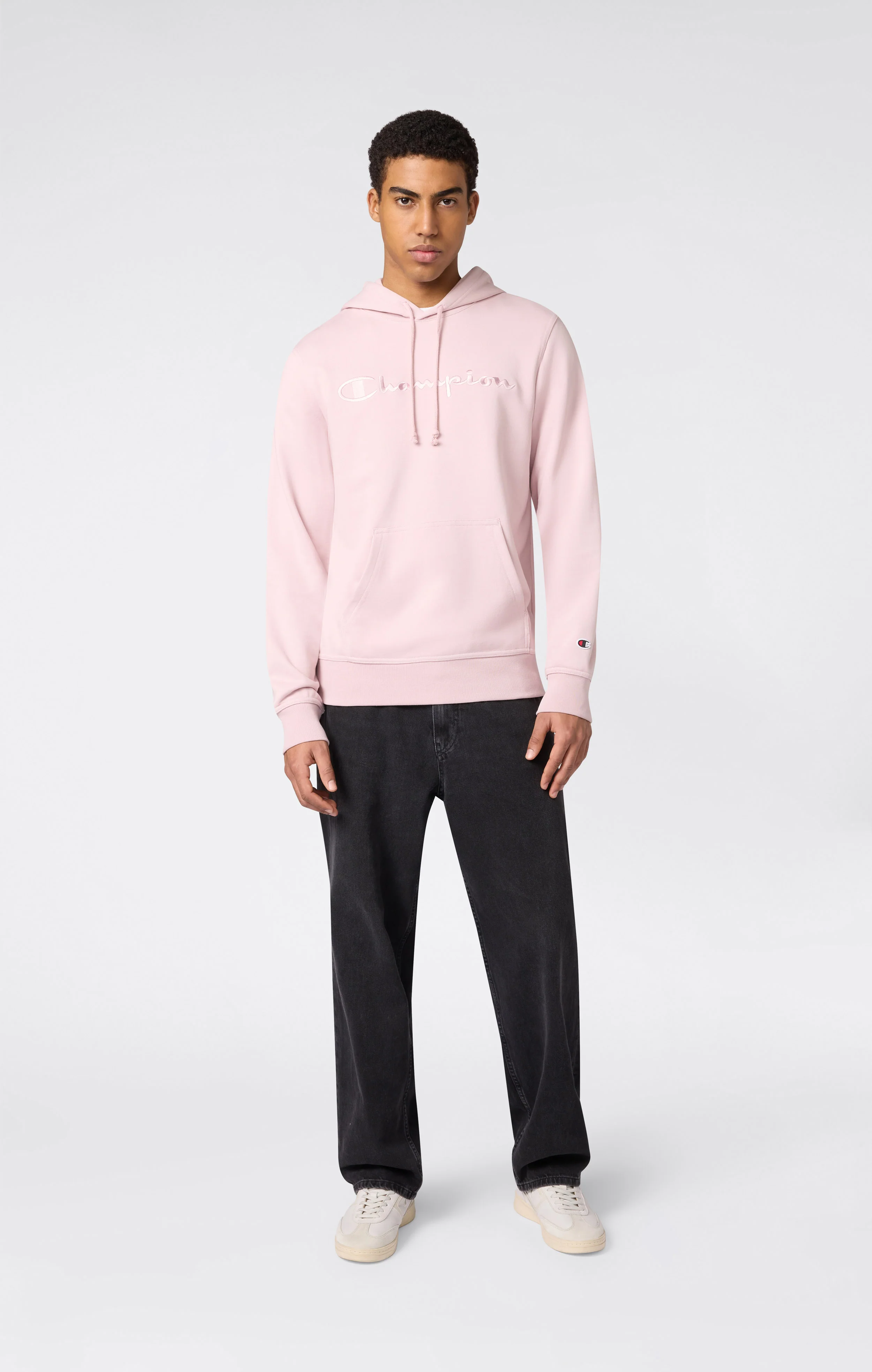 Men's Lightweight Hoodie with Embroidered Logo Icons - Image 2