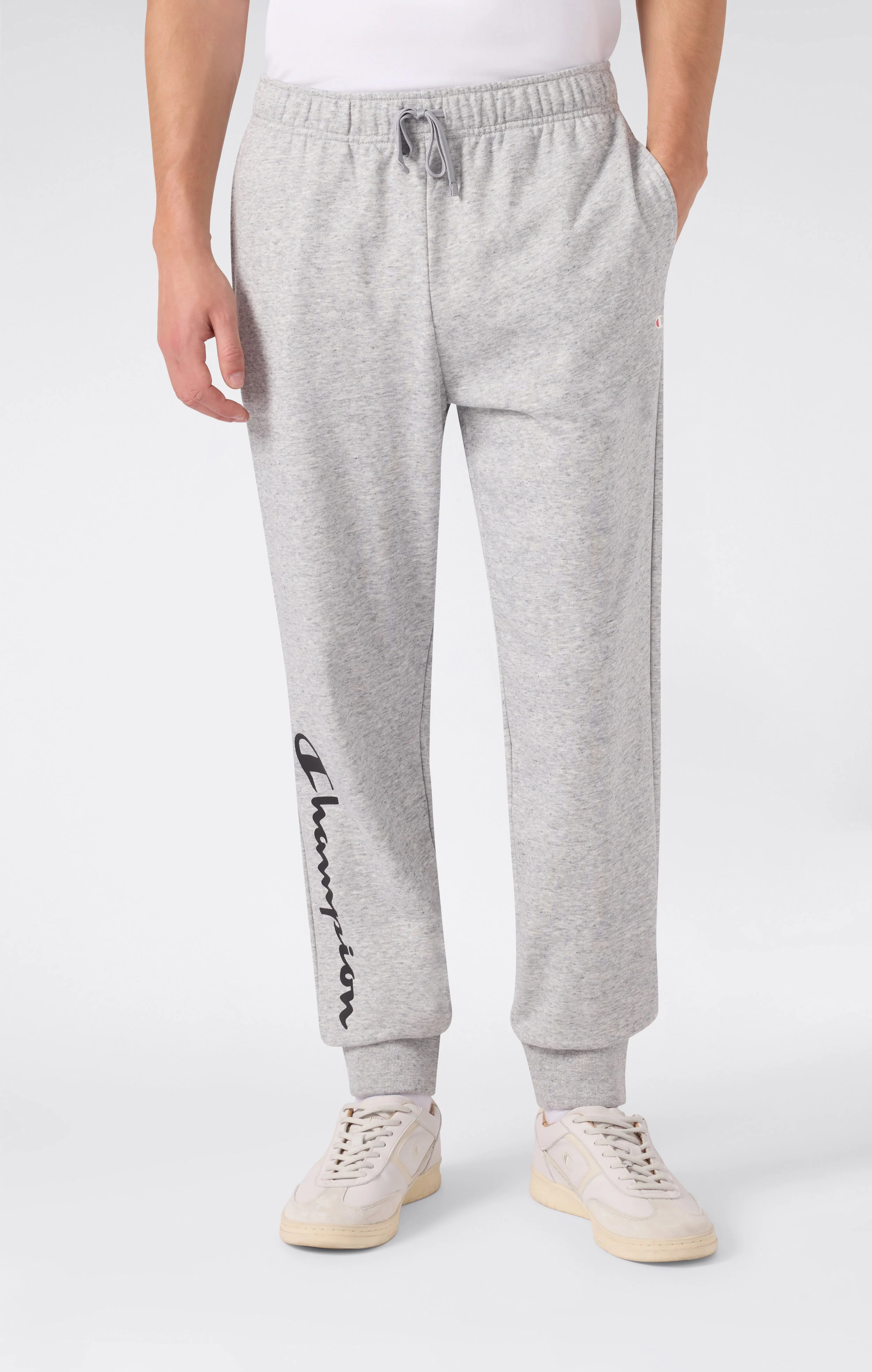 Men’s Lightweight Jogger Pants with Rib Cuffs and Maxi Printed Logo