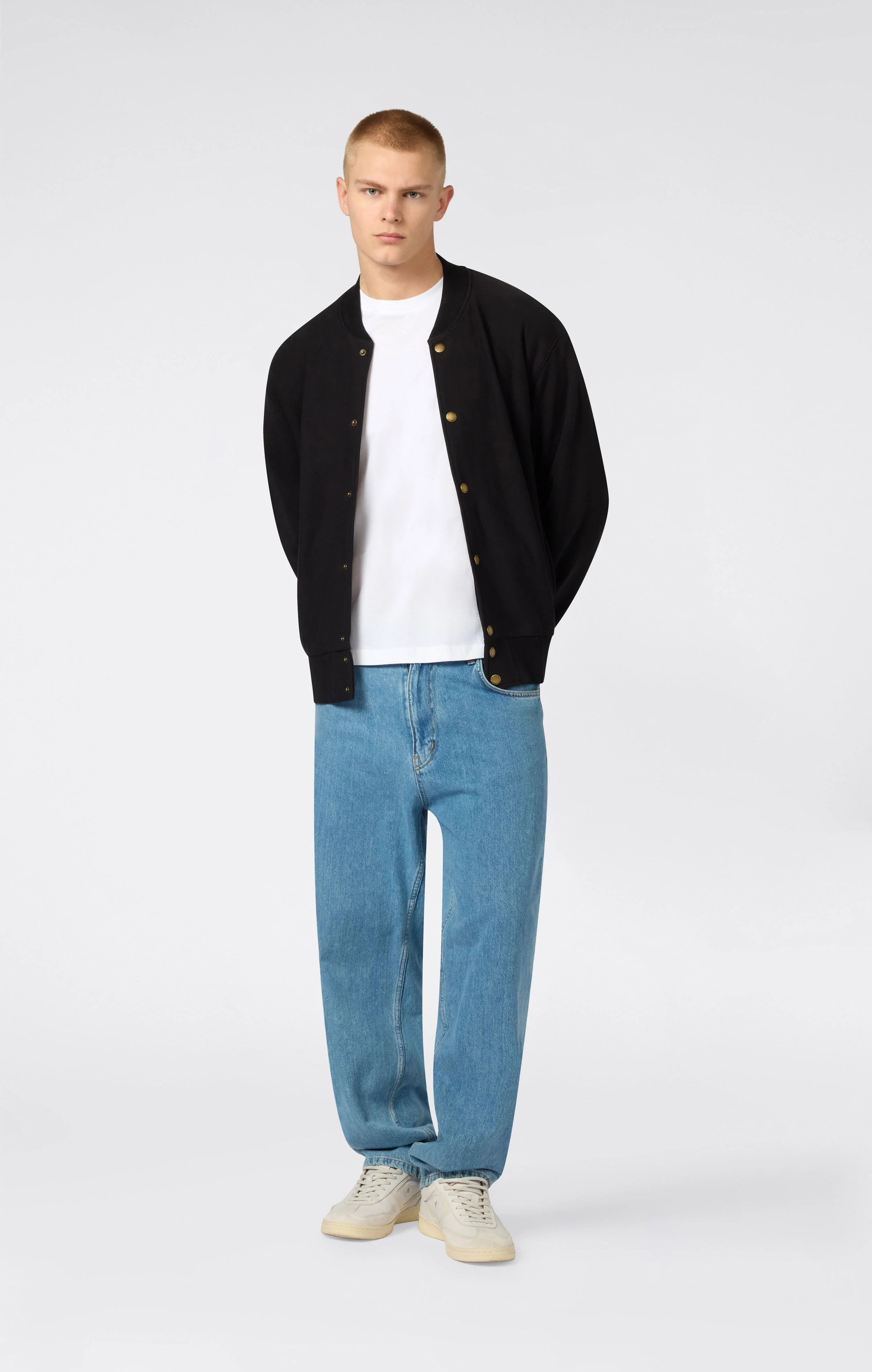 Men’s Lightweight Reverse Weave Bomber Sweatshirt - Image 2