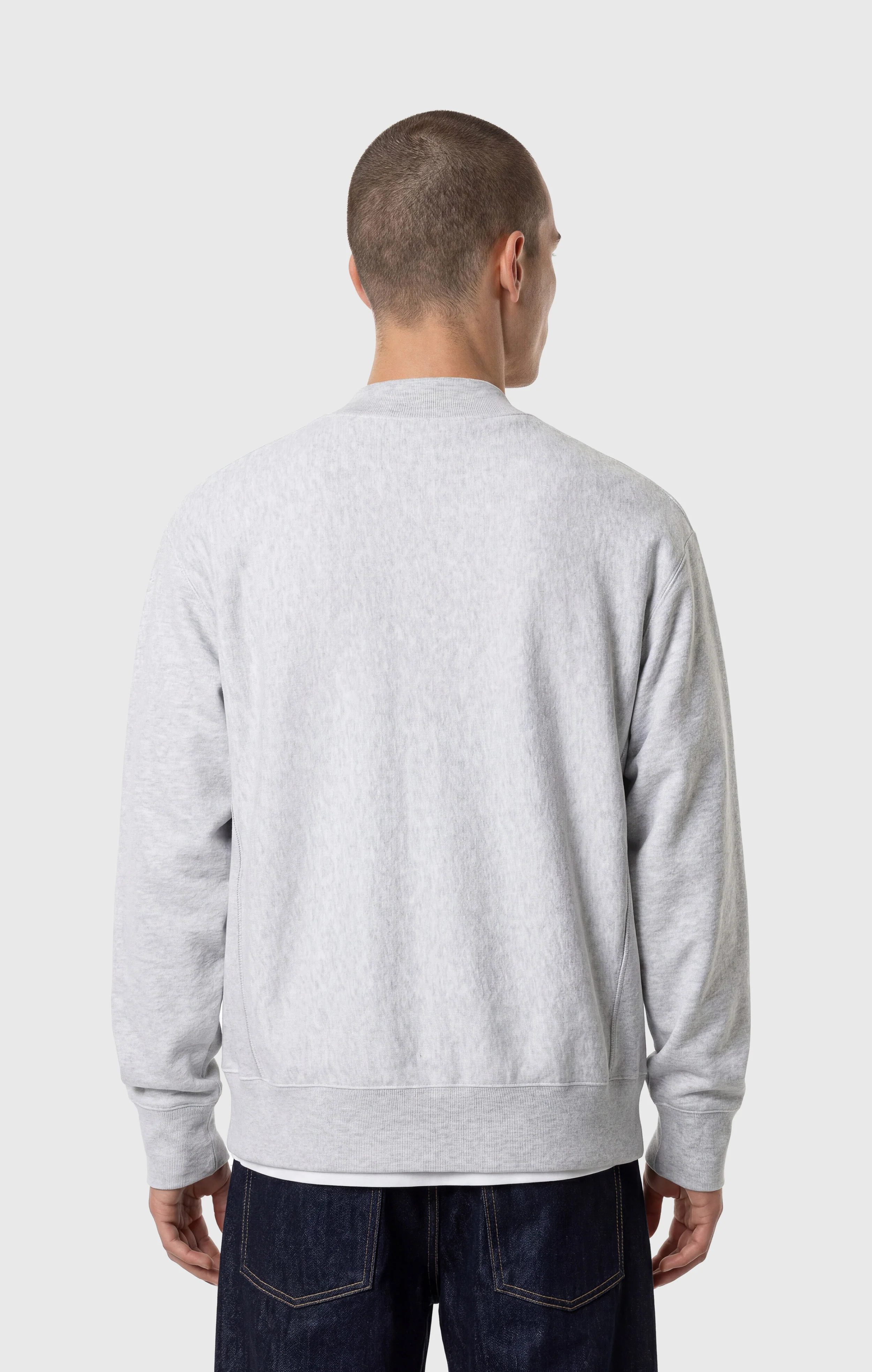 Men’s Lightweight Reverse Weave Bomber Sweatshirt - Image 3