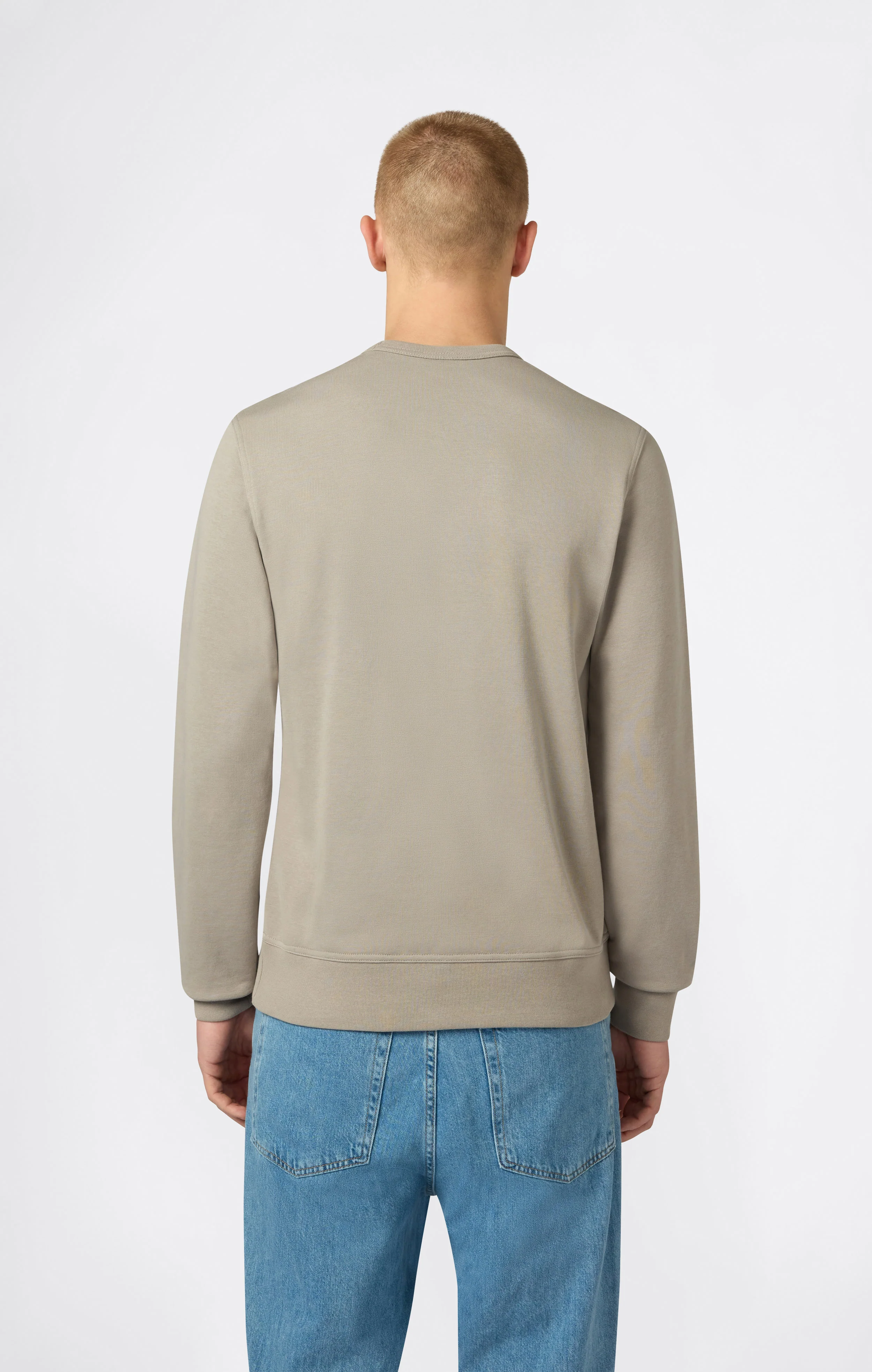 Men's Lightweight Sweatshirt with Tone-on-Tone Embroidered Logo - Image 4