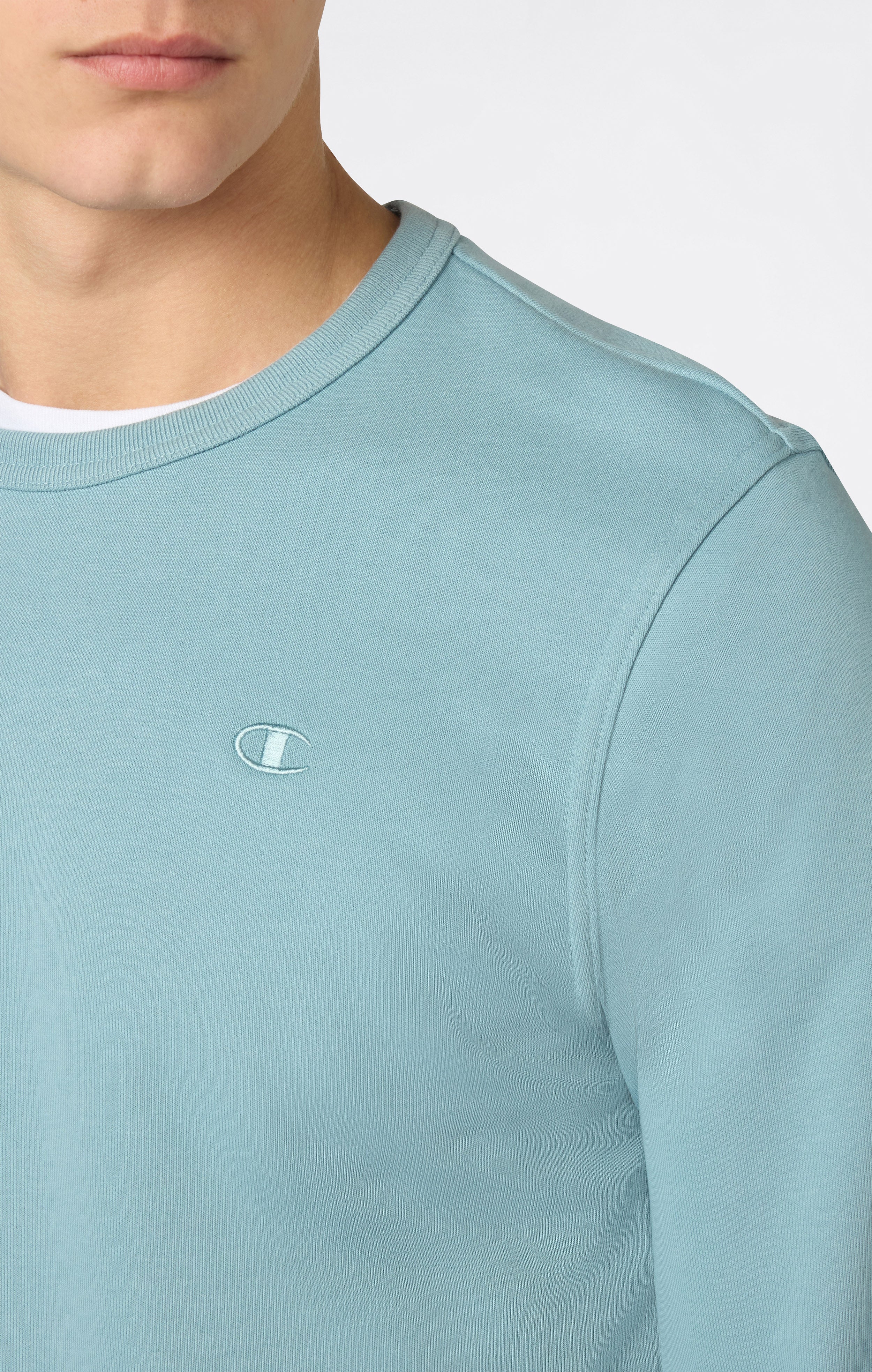 Men's Lightweight Sweatshirt with Tone-on-Tone Embroidered Logo - Image 3
