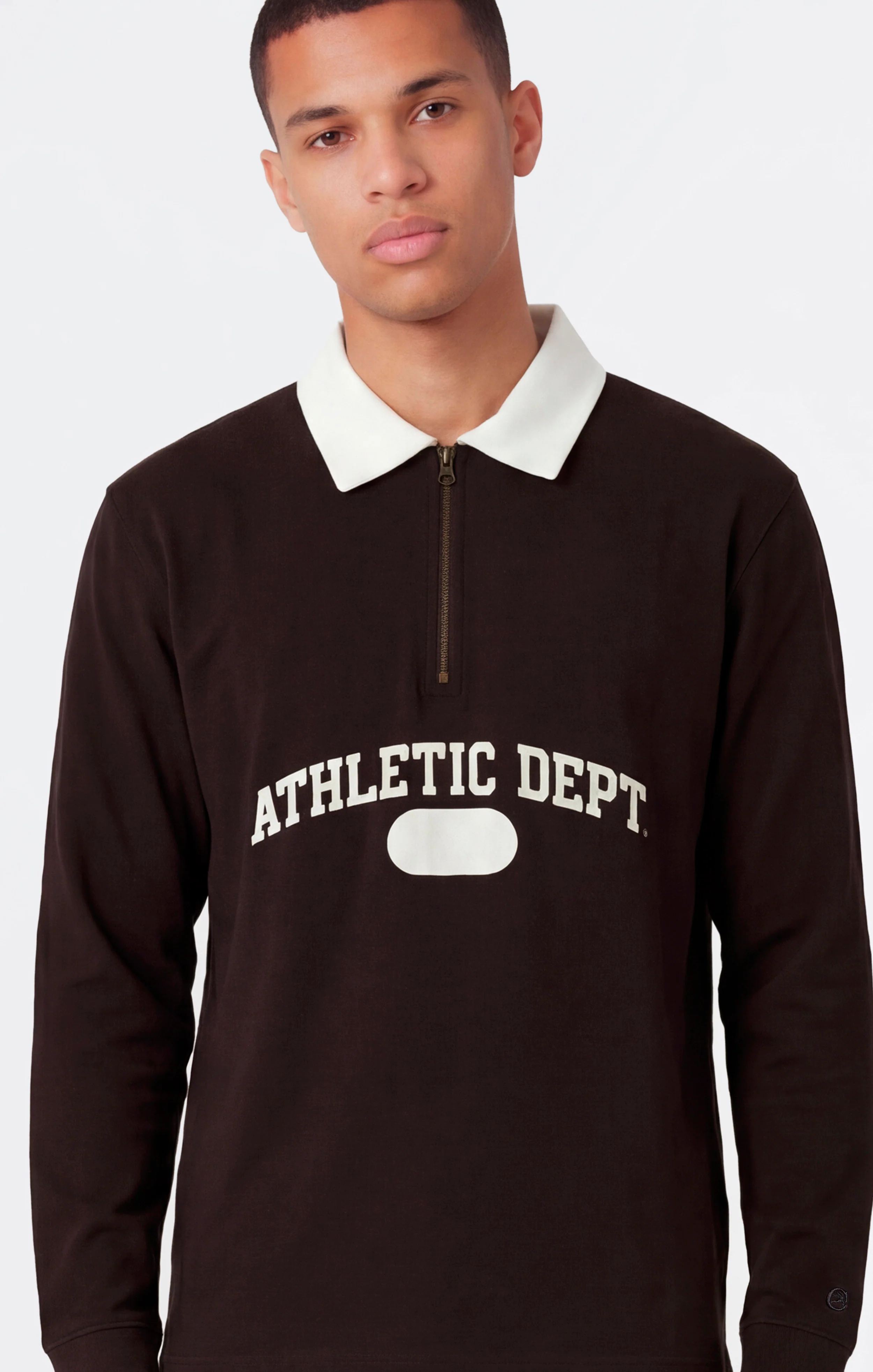 Men’s Long Sleeve Half Zip Polo Shirt Time Capsule - Image 4