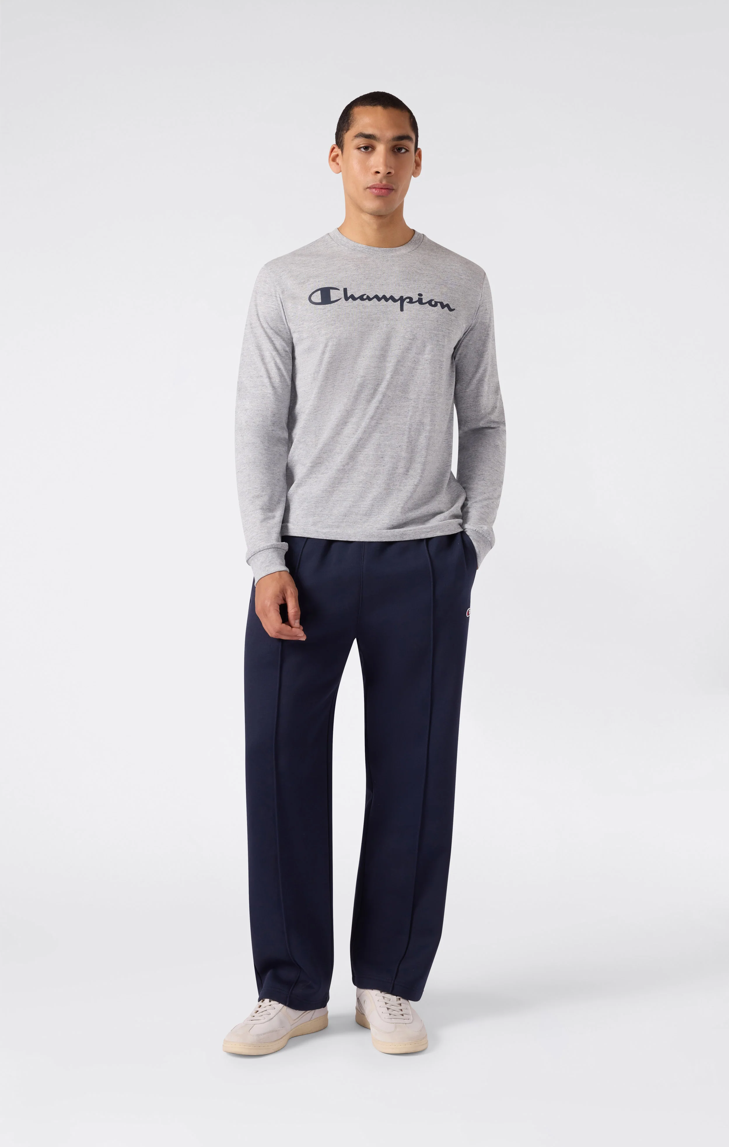Men’s Long Sleeve T-Shirt Script Logo - Image 2