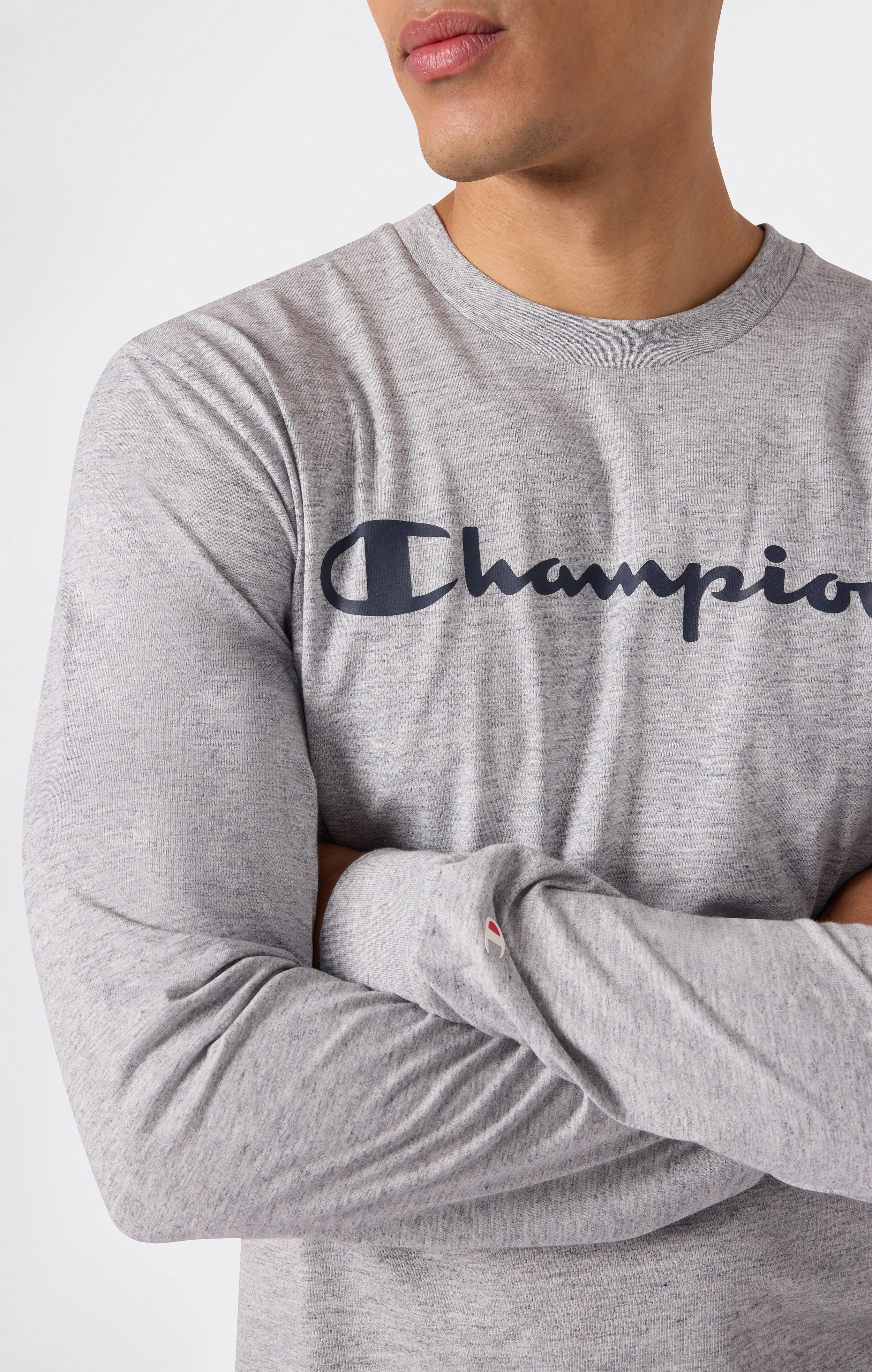 Men’s Long Sleeve T-Shirt Script Logo - Image 3