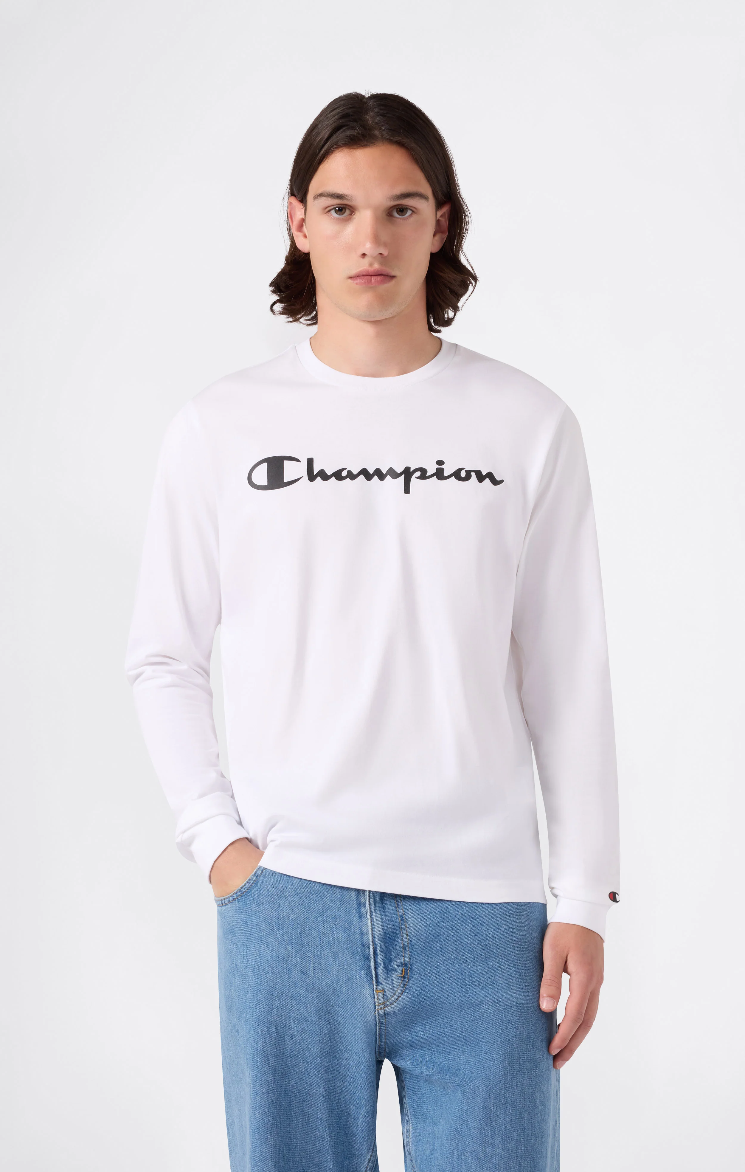 Men’s Long Sleeve T-Shirt Script Logo