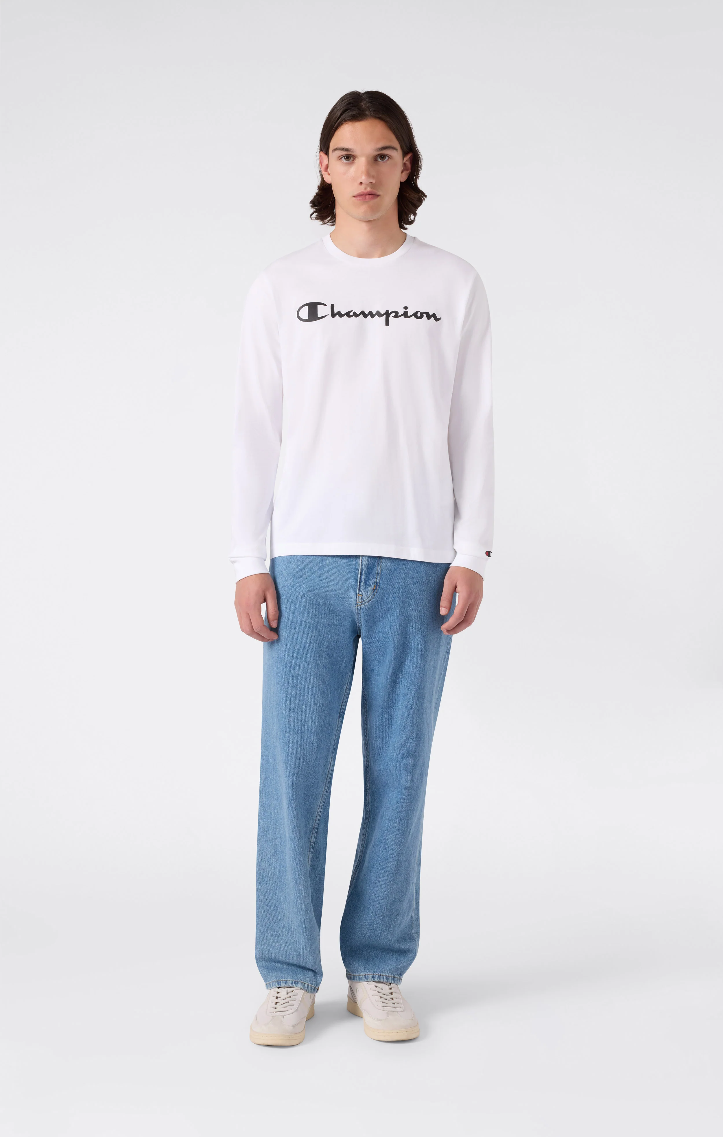 Men’s Long Sleeve T-Shirt Script Logo - Image 2