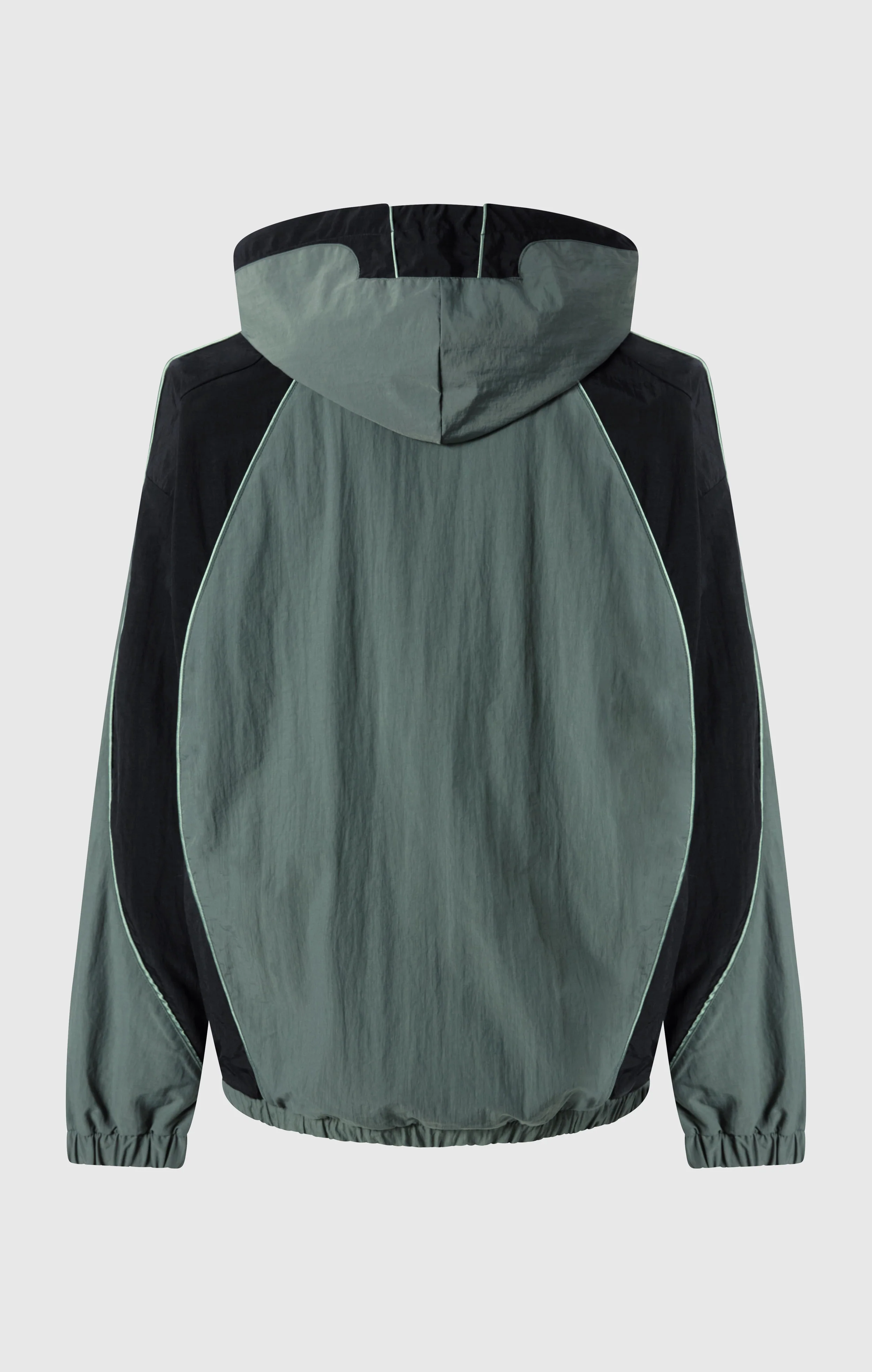 Men’s Woven Nylon Full-Zip Hooded Track Top Loose Fit - Image 6