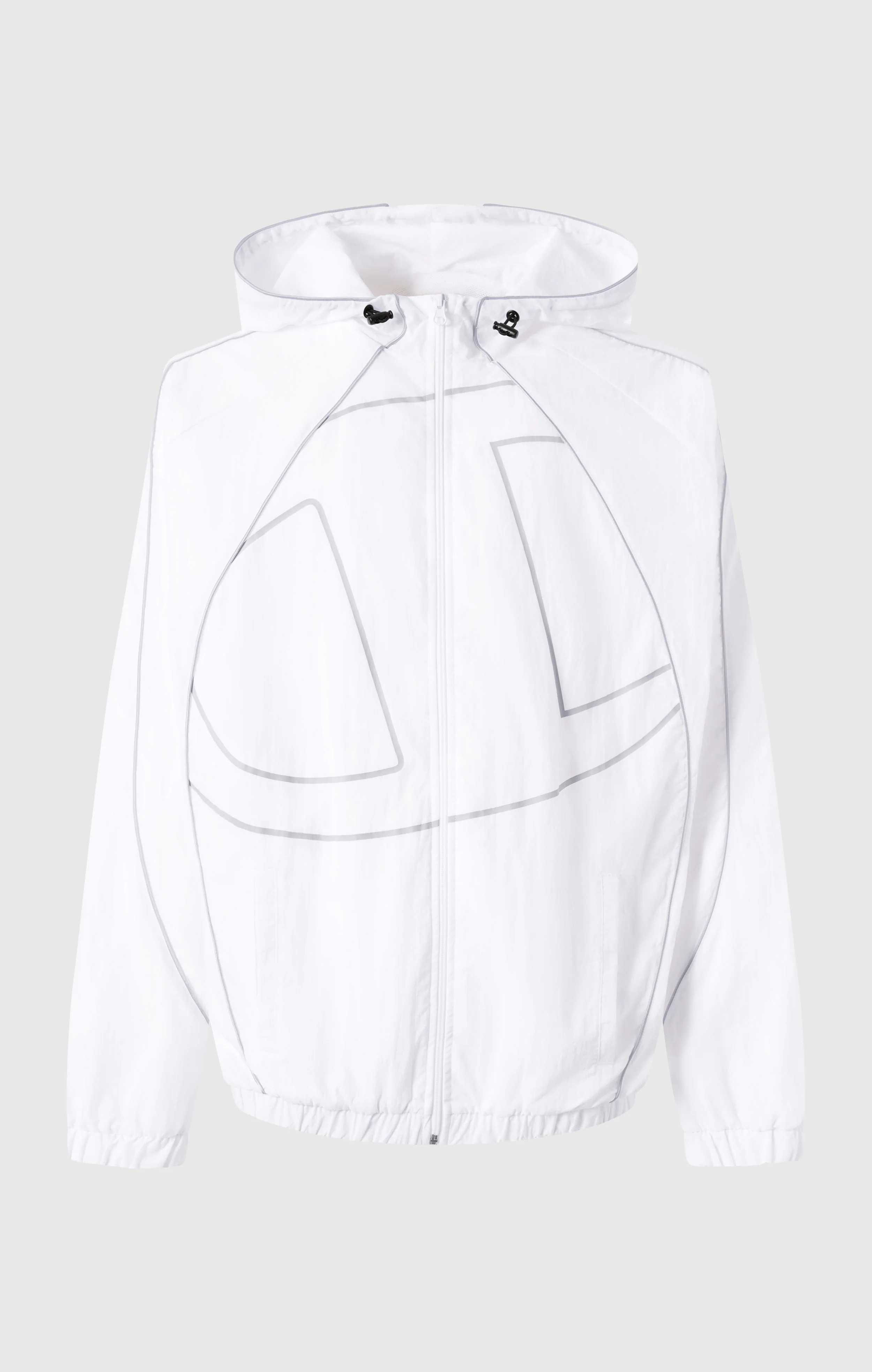 Men’s Woven Nylon Full-Zip Hooded Track Top Loose Fit - Image 5