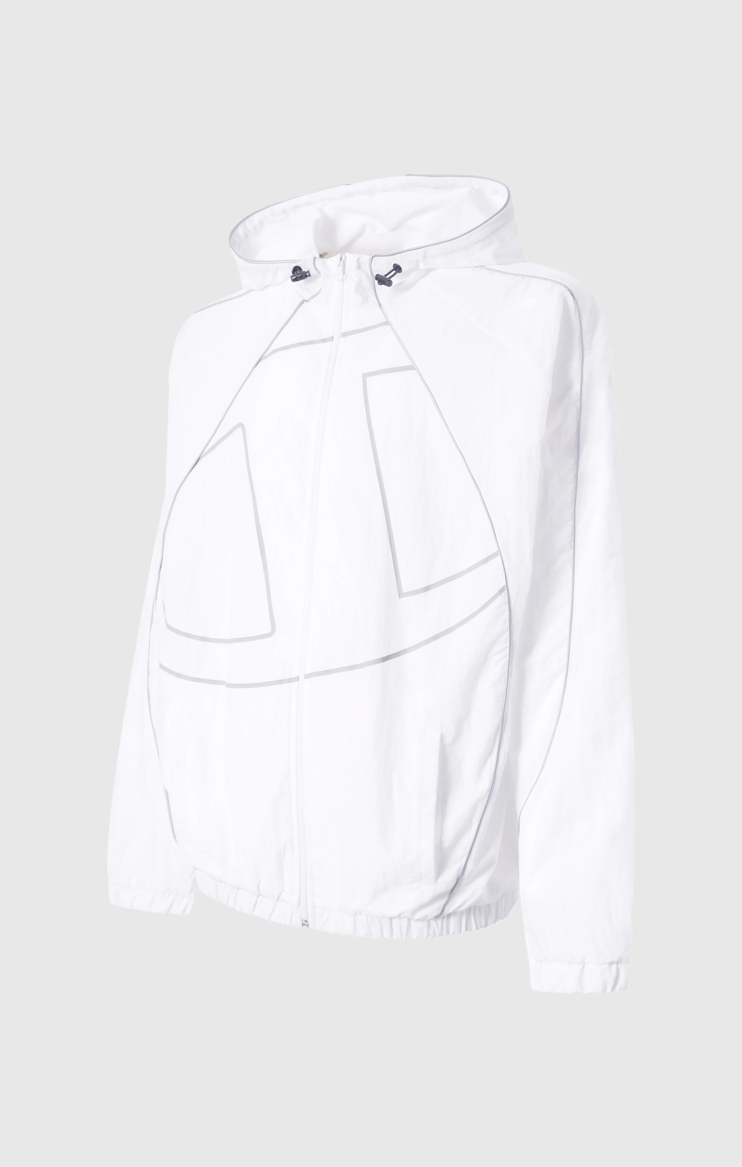 Men’s Woven Nylon Full-Zip Hooded Track Top Loose Fit - Image 7