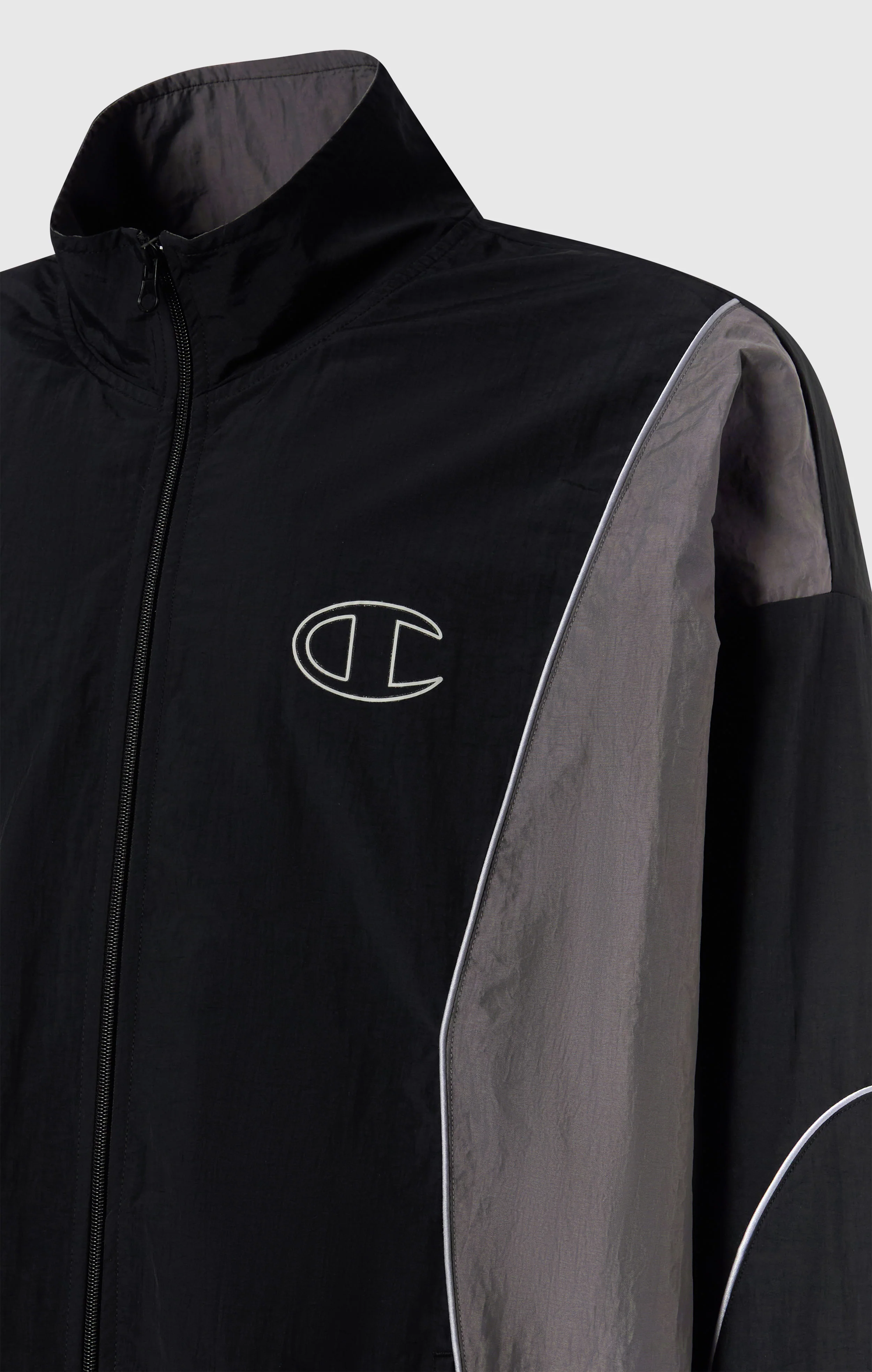Men’s Woven Nylon Full-Zip Track Top Loose Fit - Image 6