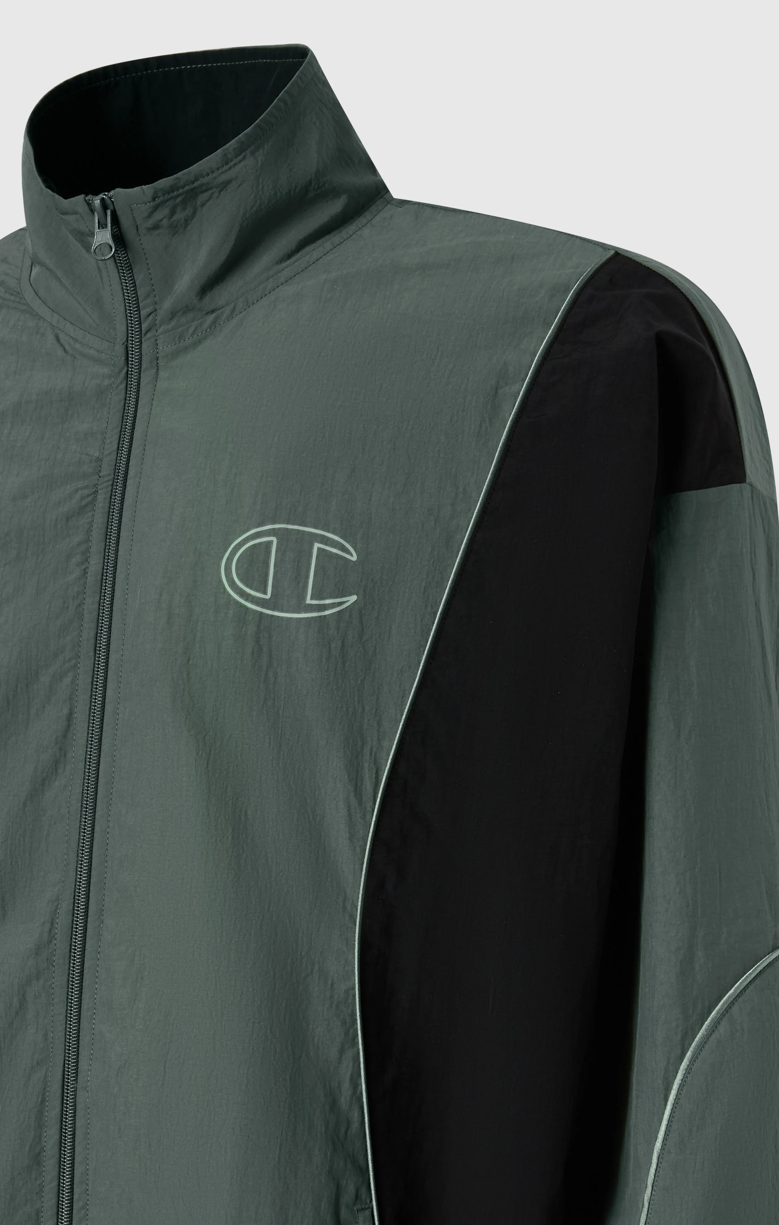 Men’s Woven Nylon Full-Zip Track Top Loose Fit - Image 8
