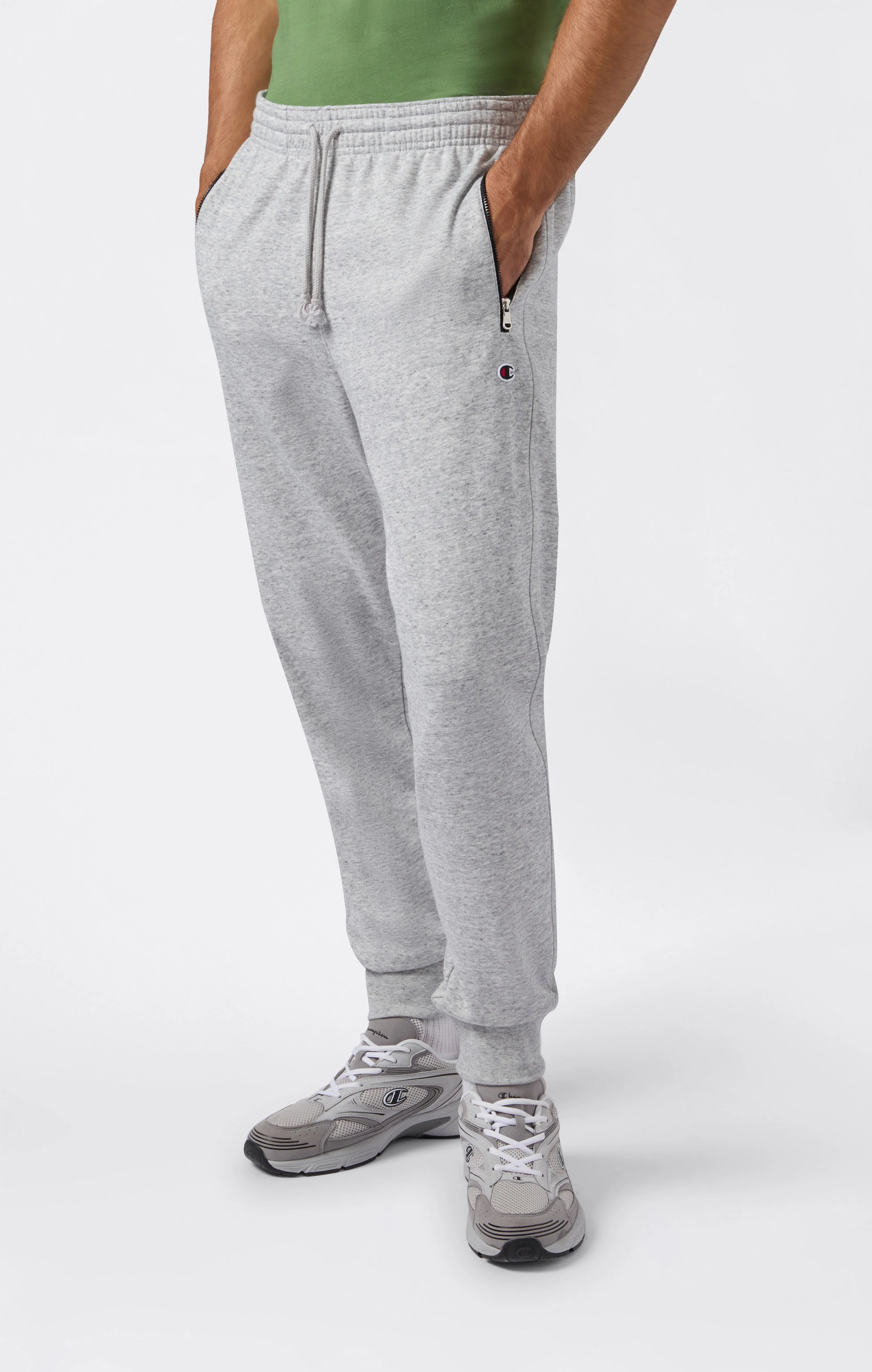 Men's Joggers with Front Zip Pockets and Ribbed Cuffs Icons