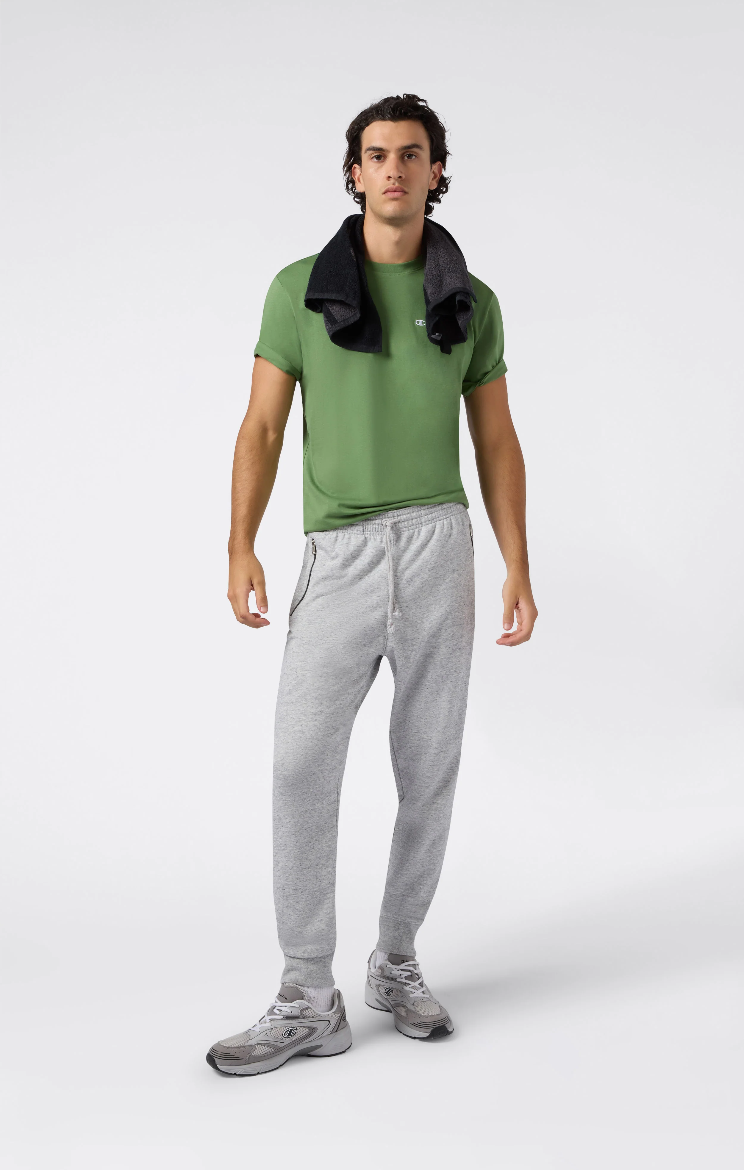 Men's Joggers with Front Zip Pockets and Ribbed Cuffs Icons - Image 2