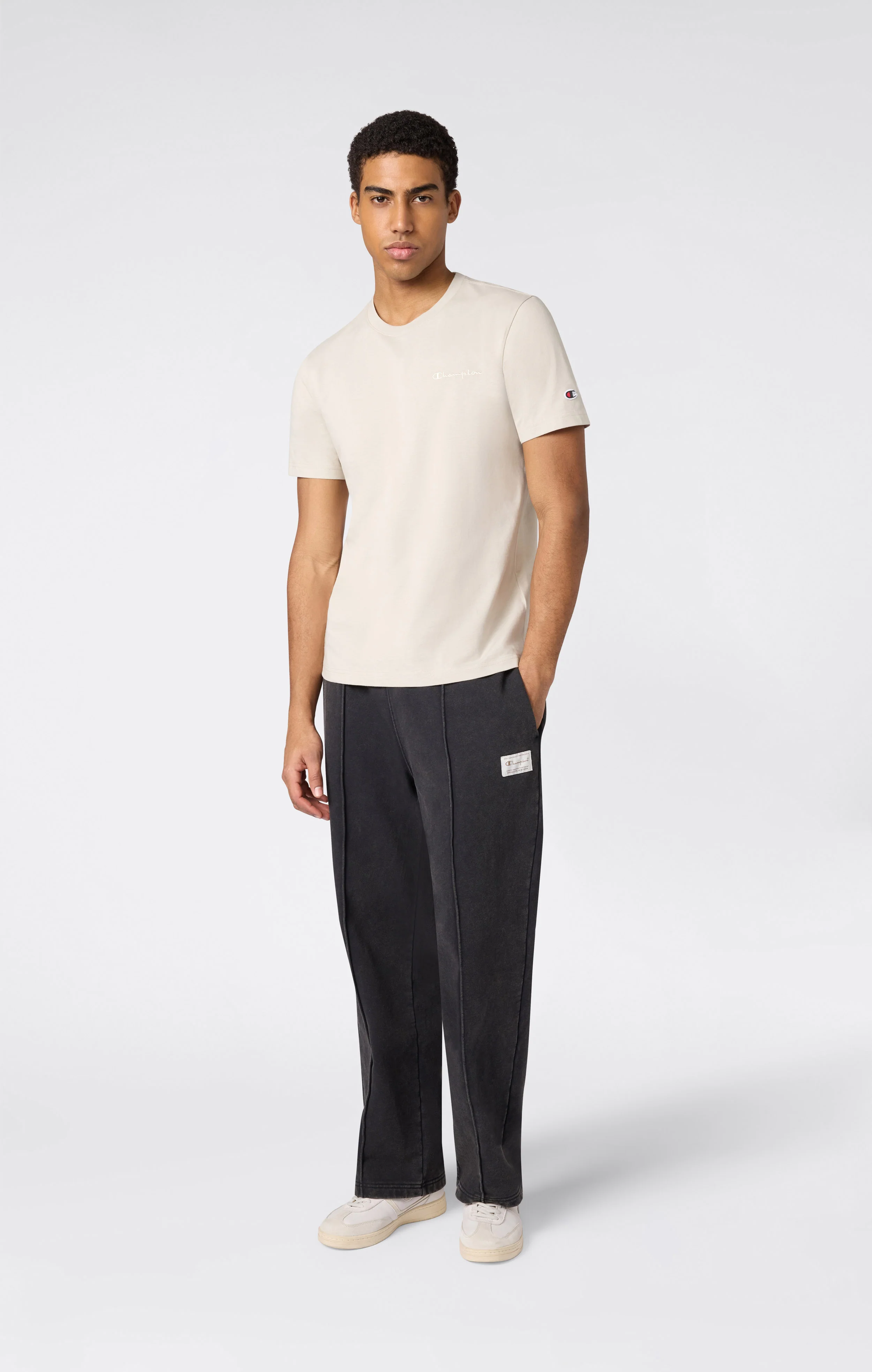 Men’s Pants with Stitched Pleat and Washed Effect - Image 2