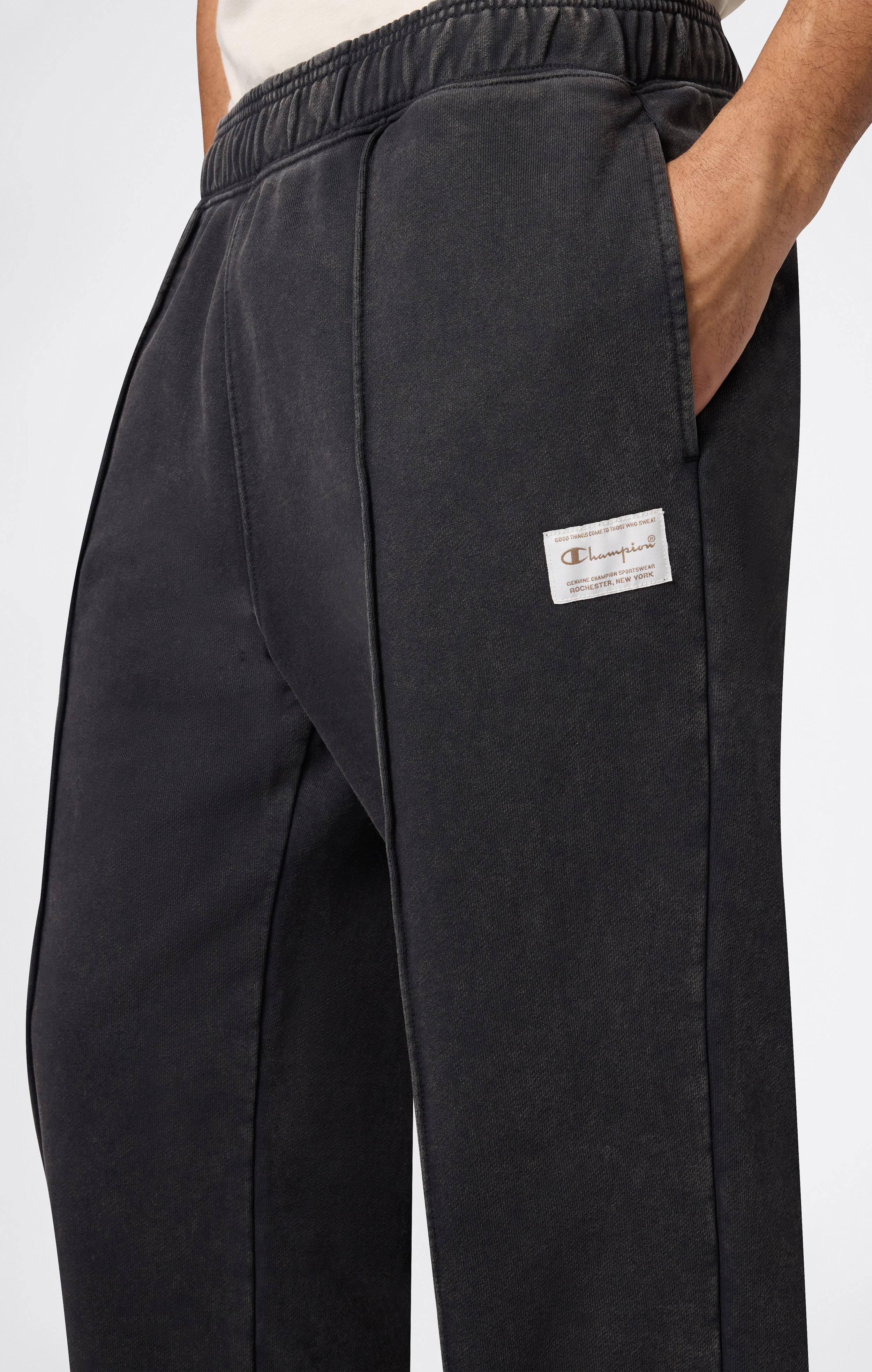 Men’s Pants with Stitched Pleat and Washed Effect - Image 3