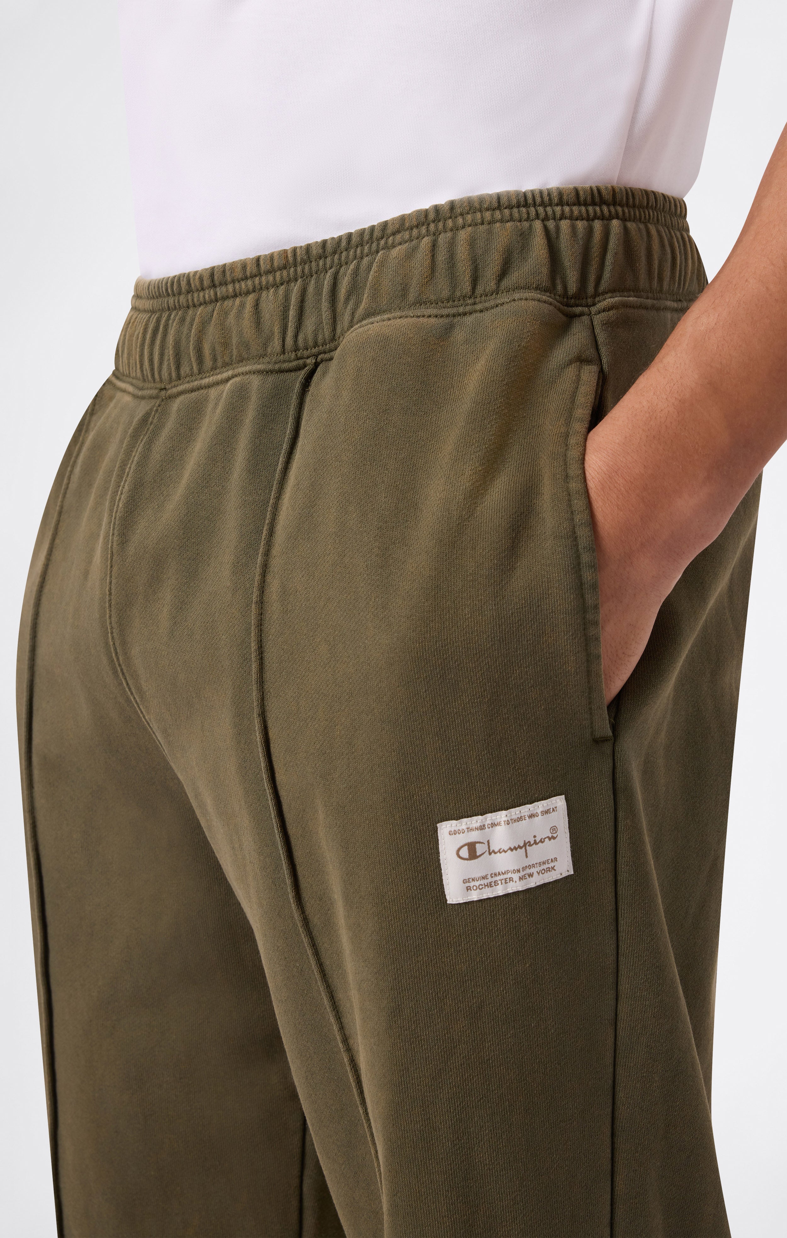 Men’s Pants with Stitched Pleat and Washed Effect - Image 3