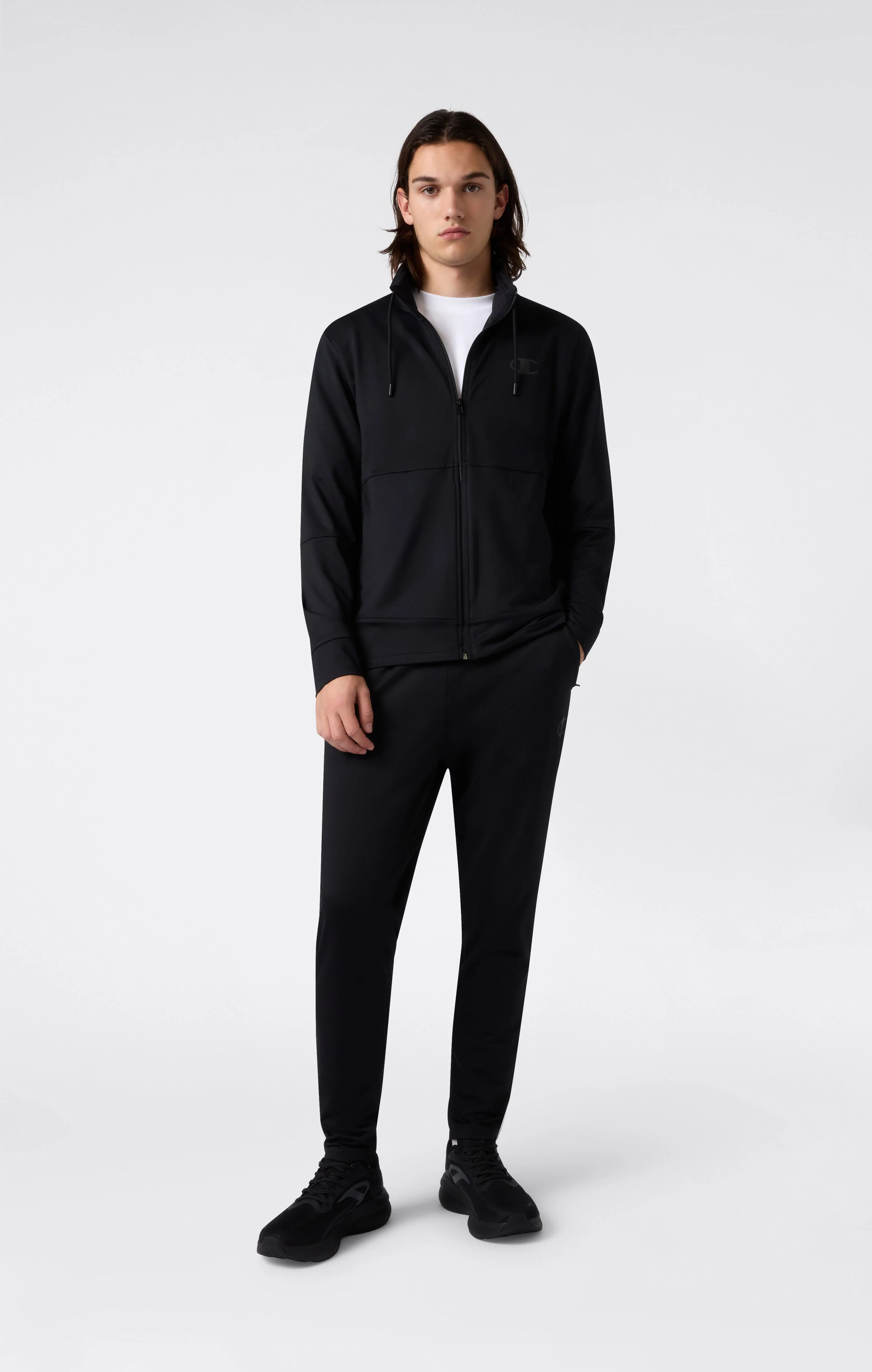 Men's Slim Fit Full-Zip Stretch Poly Hoodie - Image 4