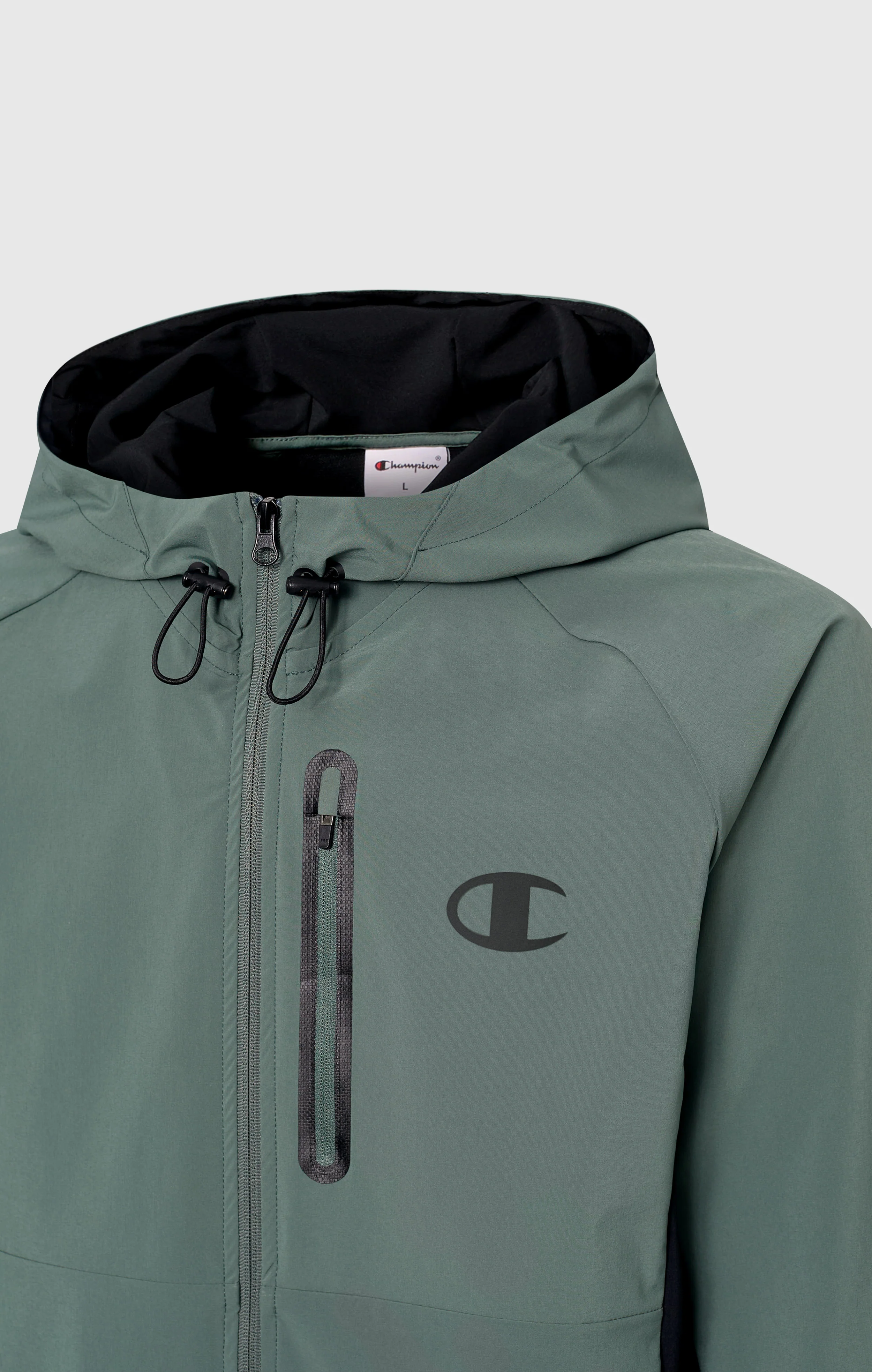 Men’s Stretch Woven Nylon Hooded Track Top Slim Fit - Image 7