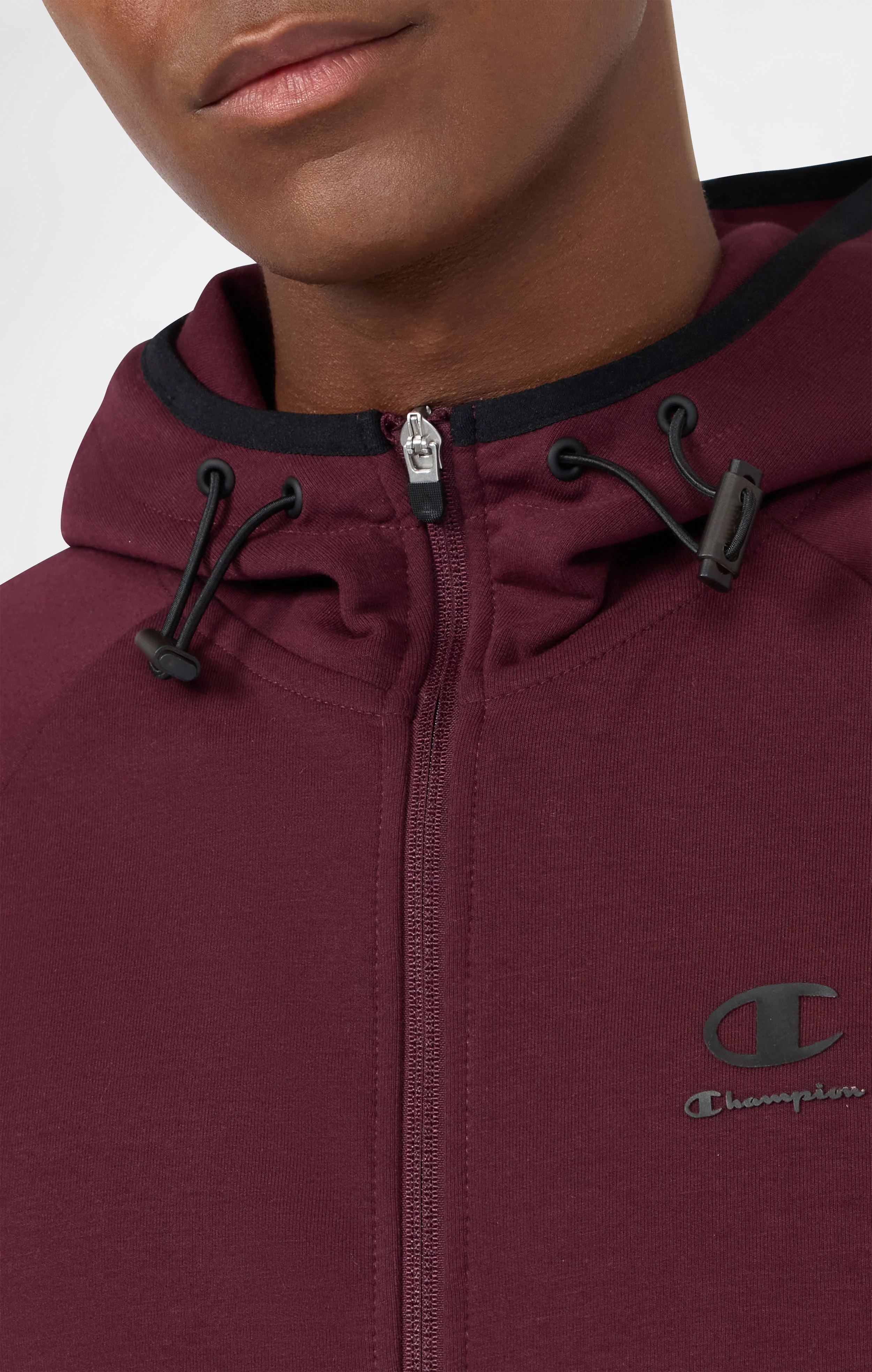 Men’s Stretch Poly-Cotton Full Zip Hooded Sweatshirt C-Tech - Image 3