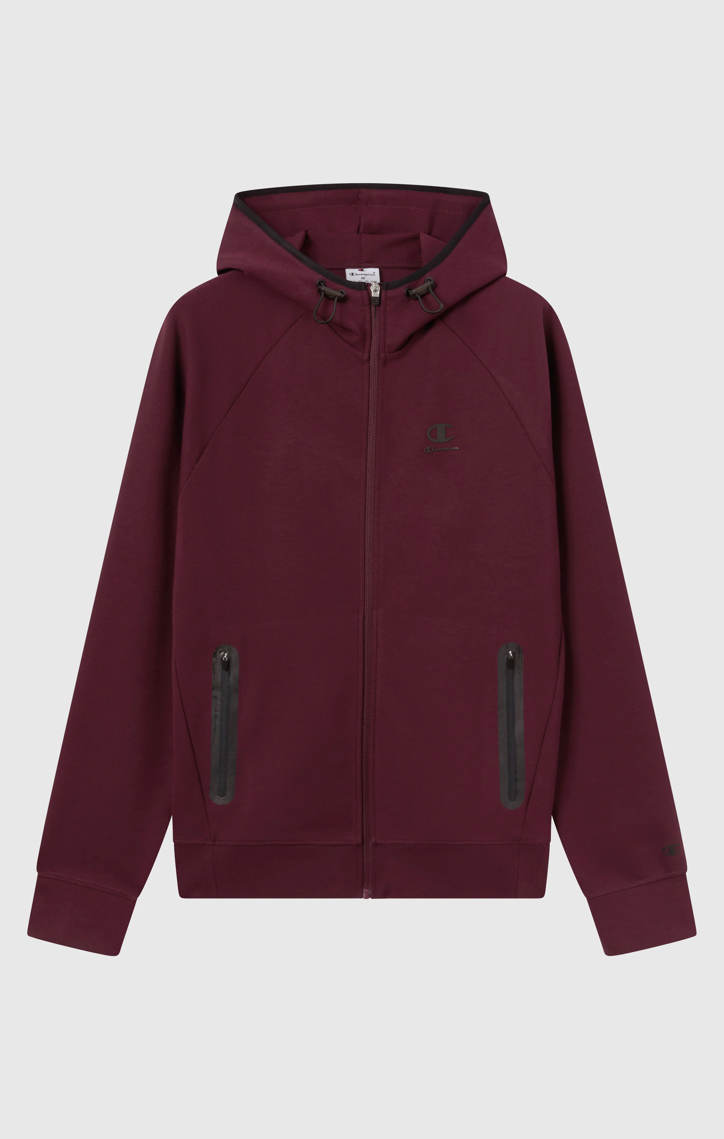 Men’s Stretch Poly-Cotton Full Zip Hooded Sweatshirt C-Tech - Image 4