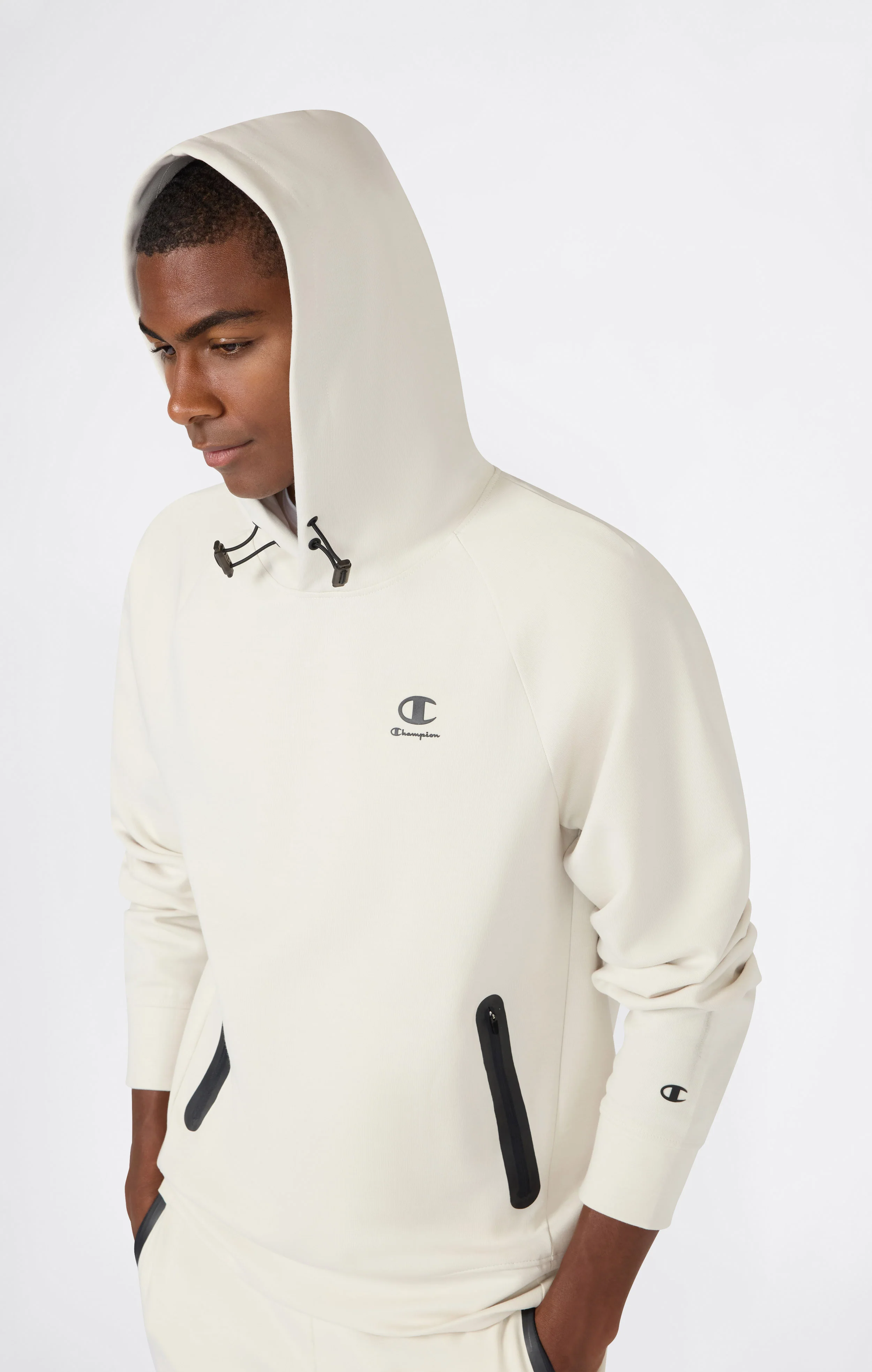 Men’s Stretch Poly-Cotton Hooded Sweatshirt C-Tech