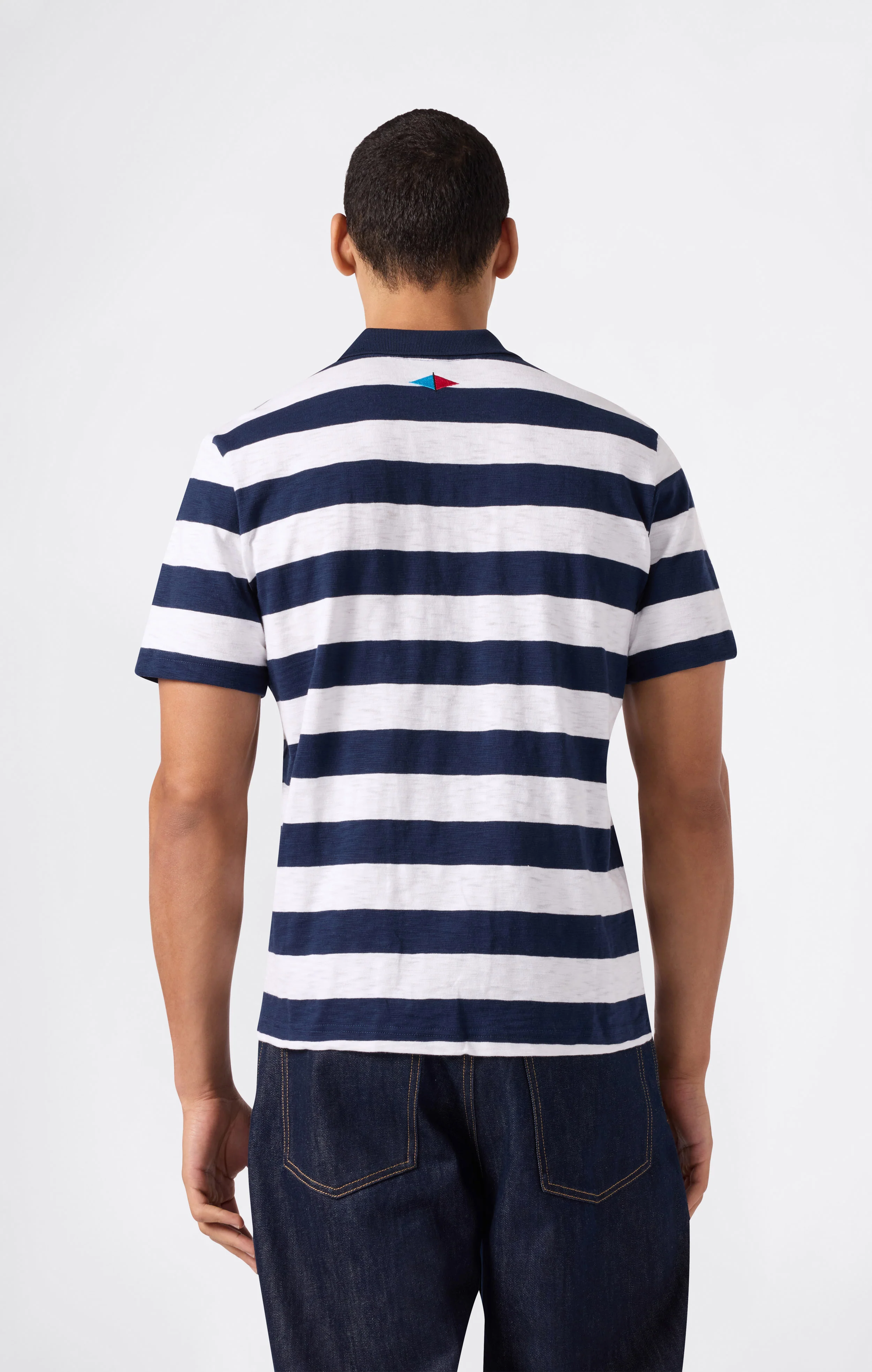 Men’s Striped Polo with Chest Pocket - Image 4