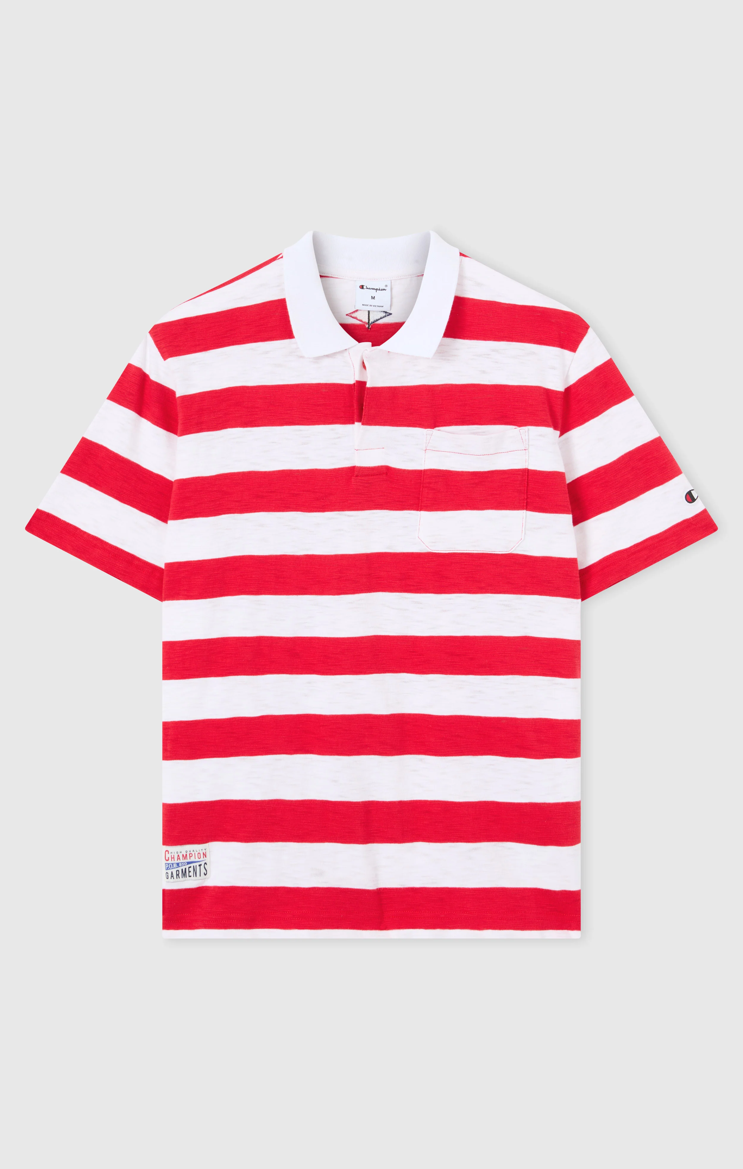 Men’s Striped Polo with Chest Pocket - Image 5
