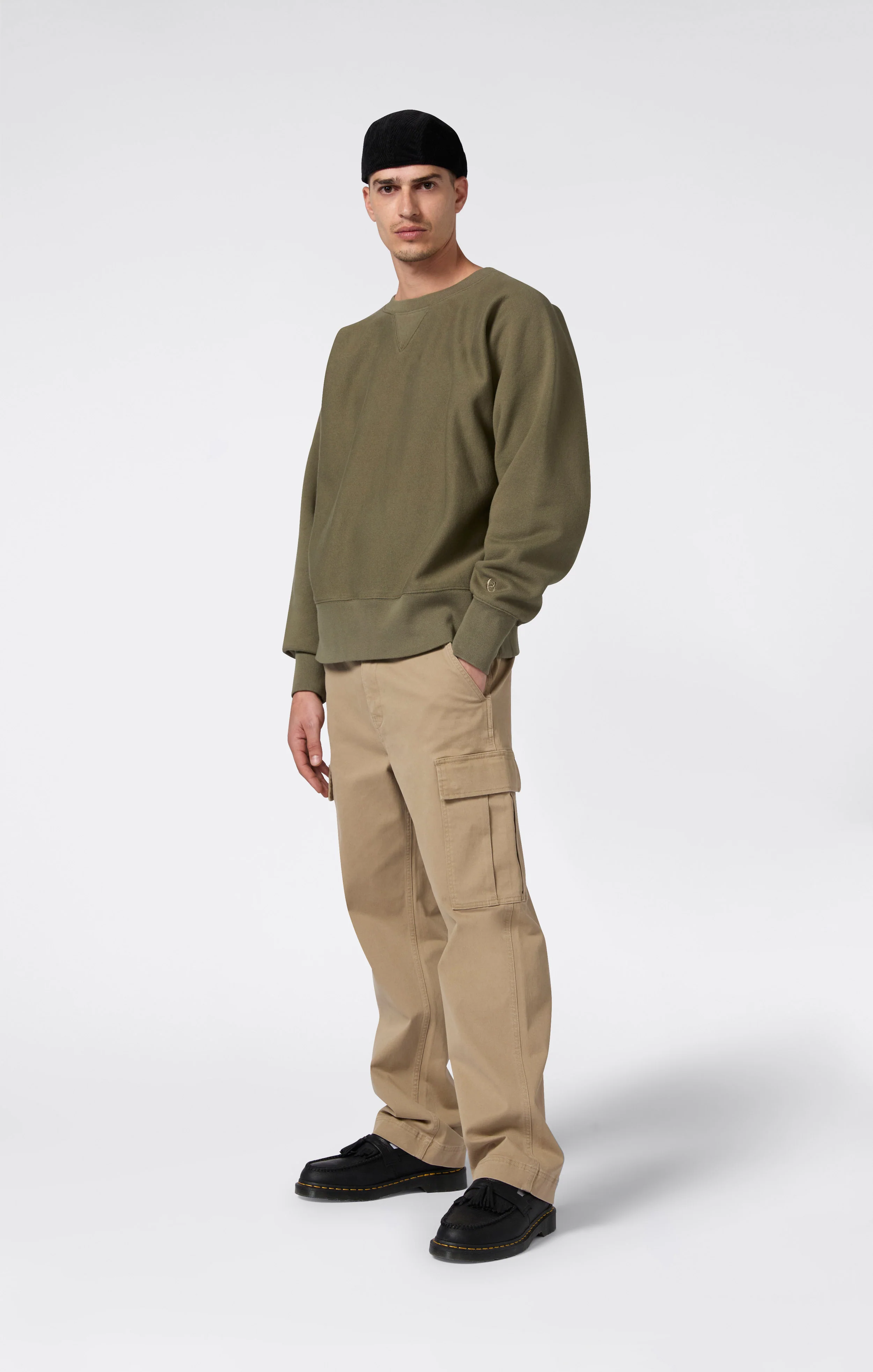 Men’s Sweatshirt in Reverse Weave Index & Archives Lighthouse - Image 2