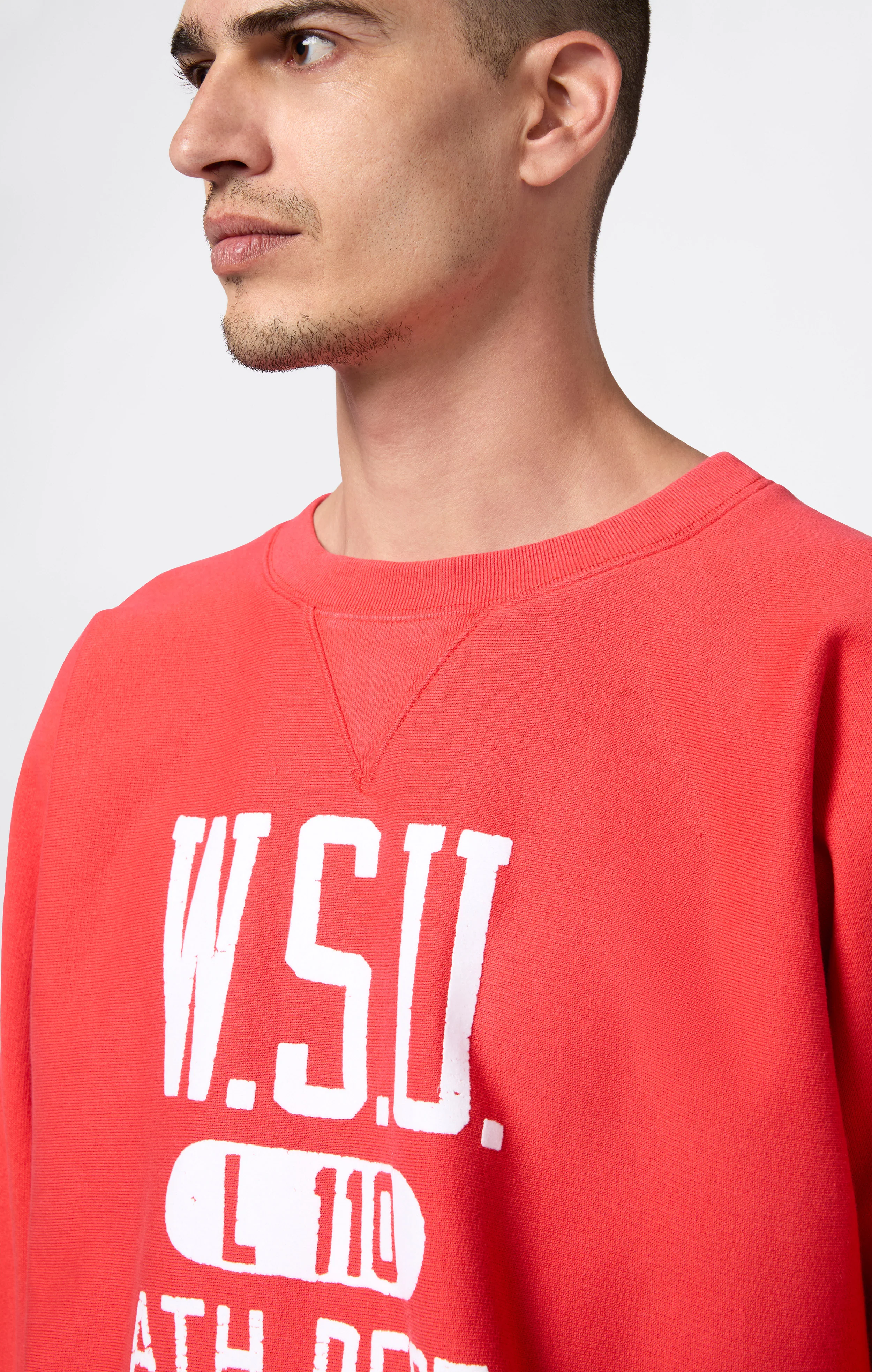 Men’s Sweatshirt in Reverse Weave Index & Archives Lighthouse - Image 4