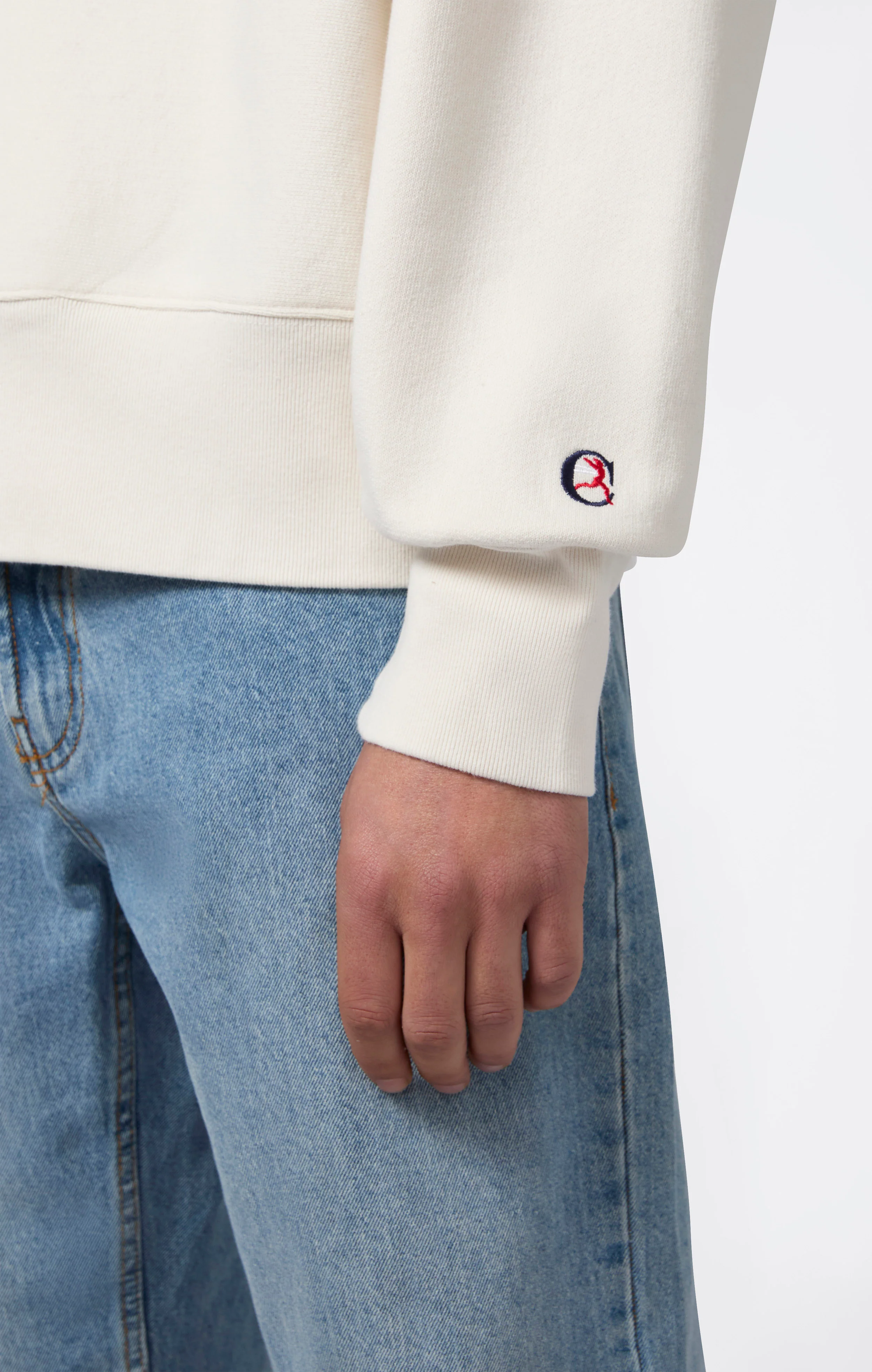 Men’s Sweatshirt in Reverse Weave Index & Archives Lighthouse - Image 3