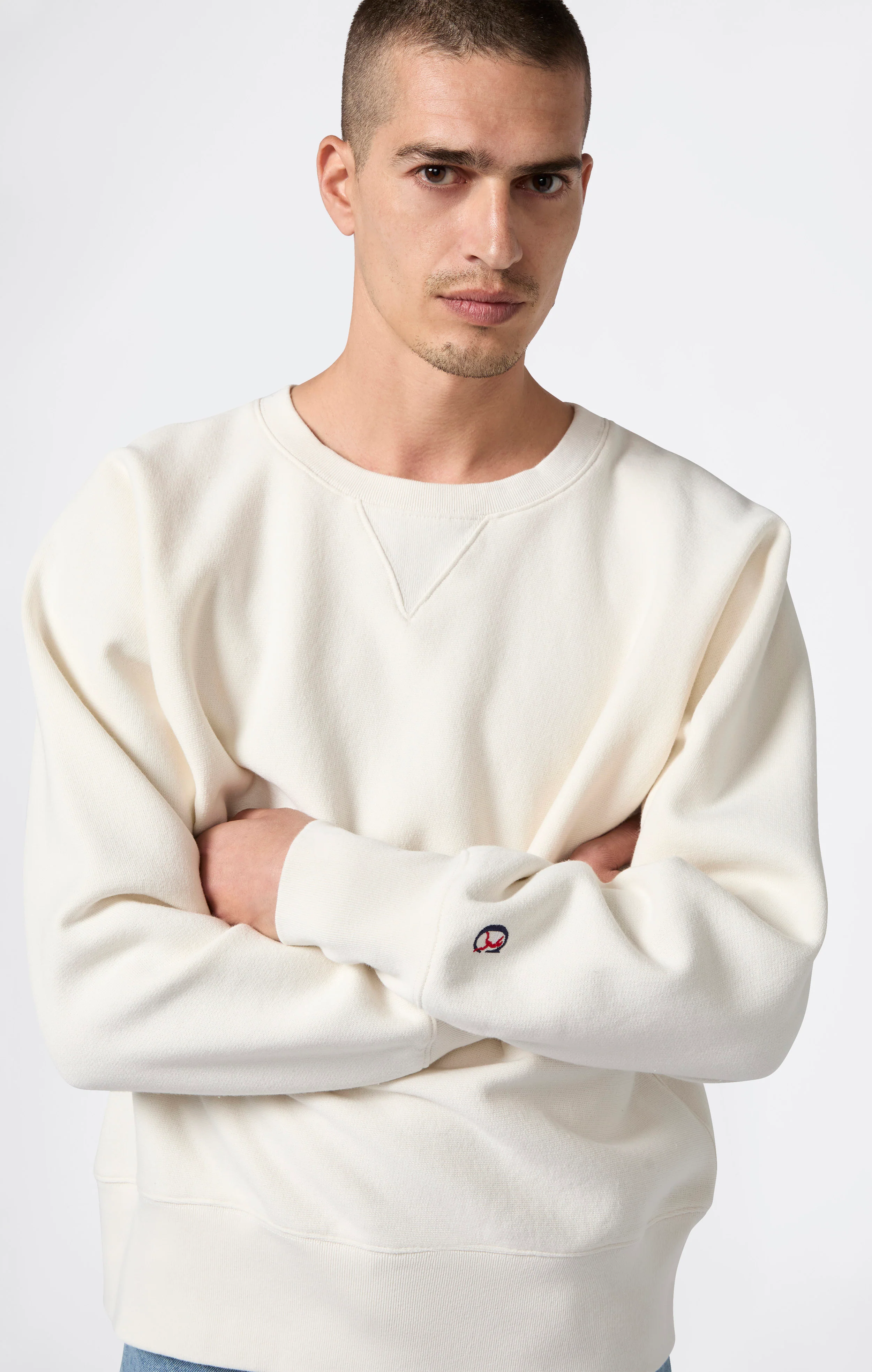 Men’s Sweatshirt in Reverse Weave Index & Archives Lighthouse - Image 4