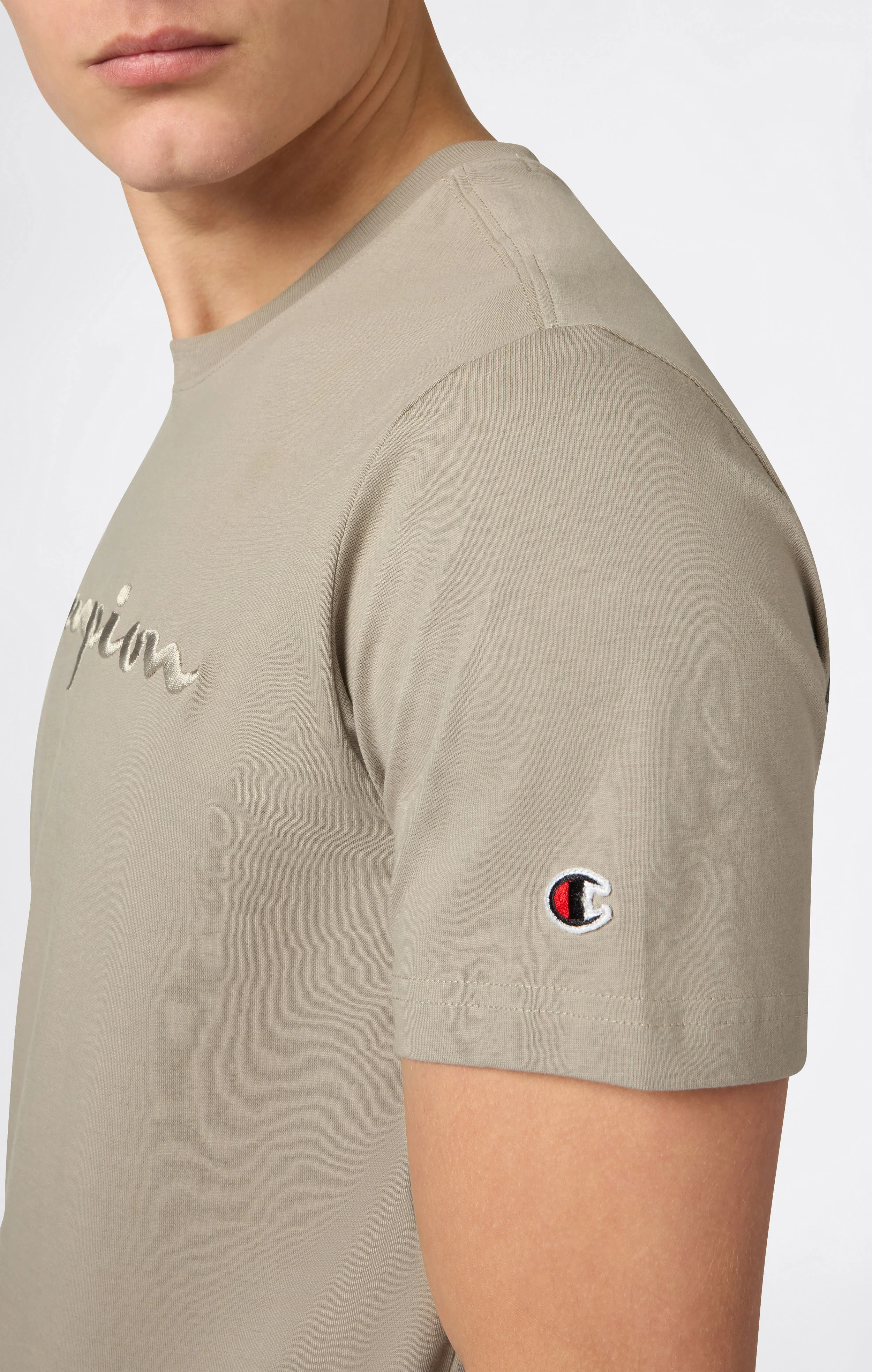 Men’s T-Shirt with Big Embroidery Logo Icons - Image 3