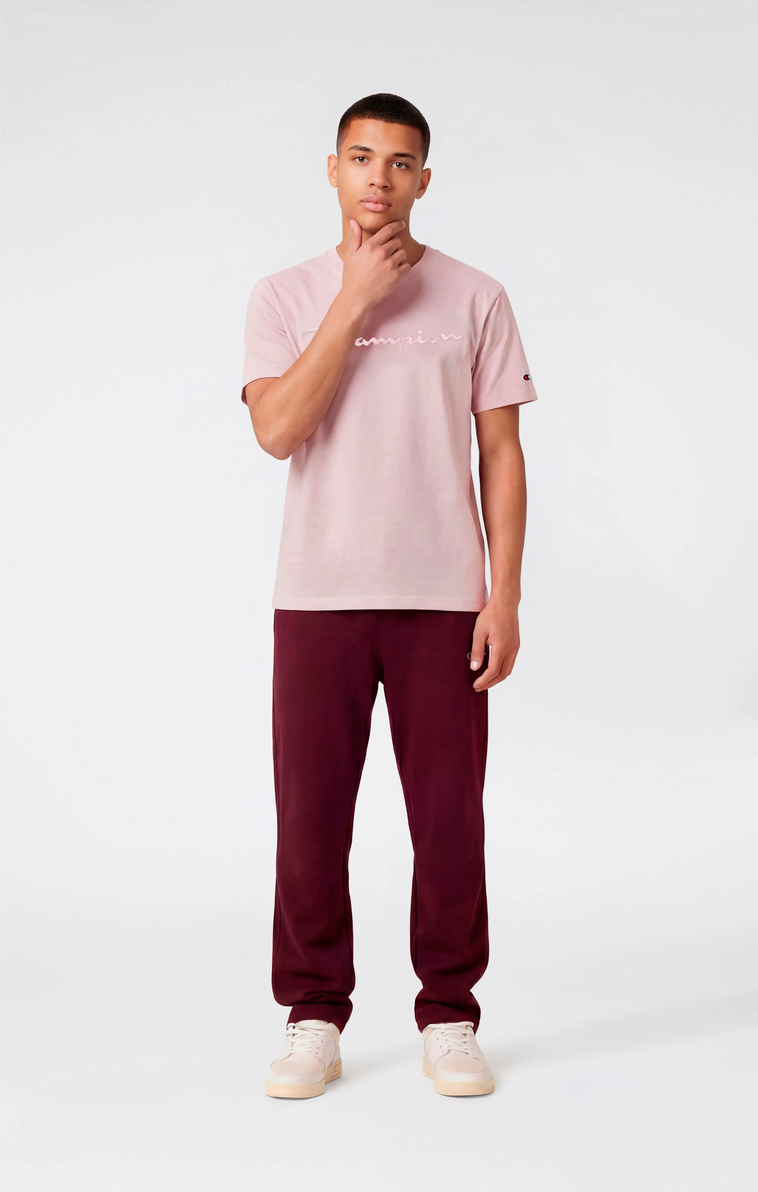 Men’s T-Shirt with Big Embroidery Logo Icons - Image 2