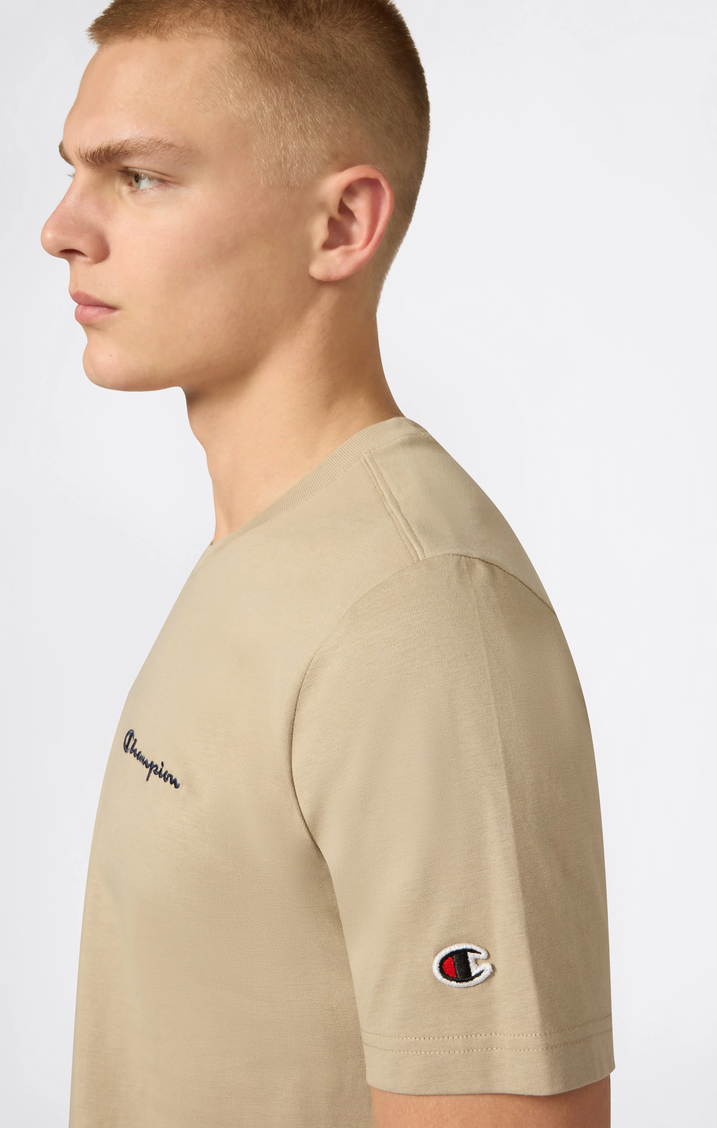 Men’s T-Shirt with Small Embroidered Logo Icons - Image 3