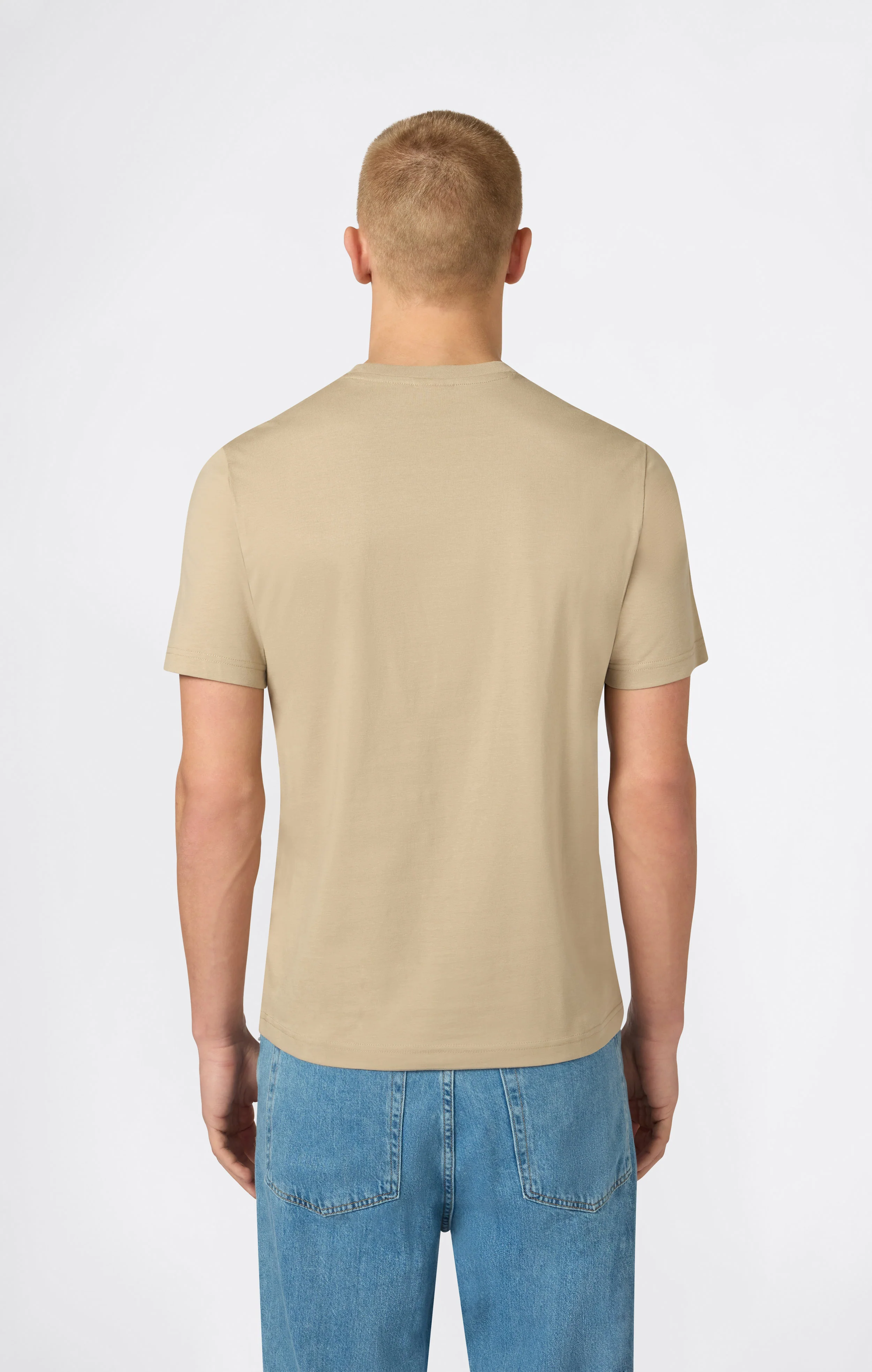 Men’s T-Shirt with Small Embroidered Logo Icons - Image 4