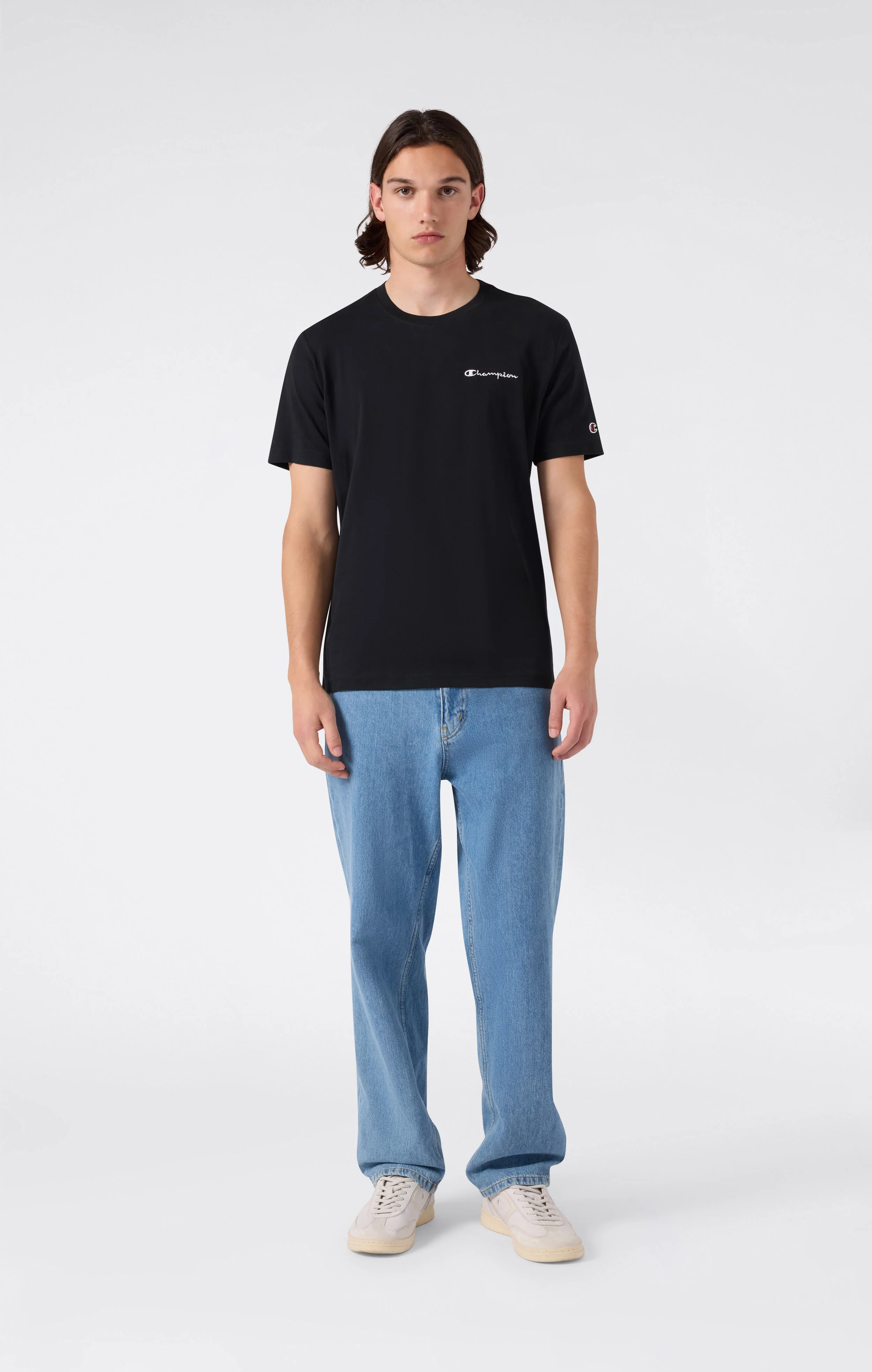 Men’s T-Shirt with Small Embroidered Logo Icons - Image 2