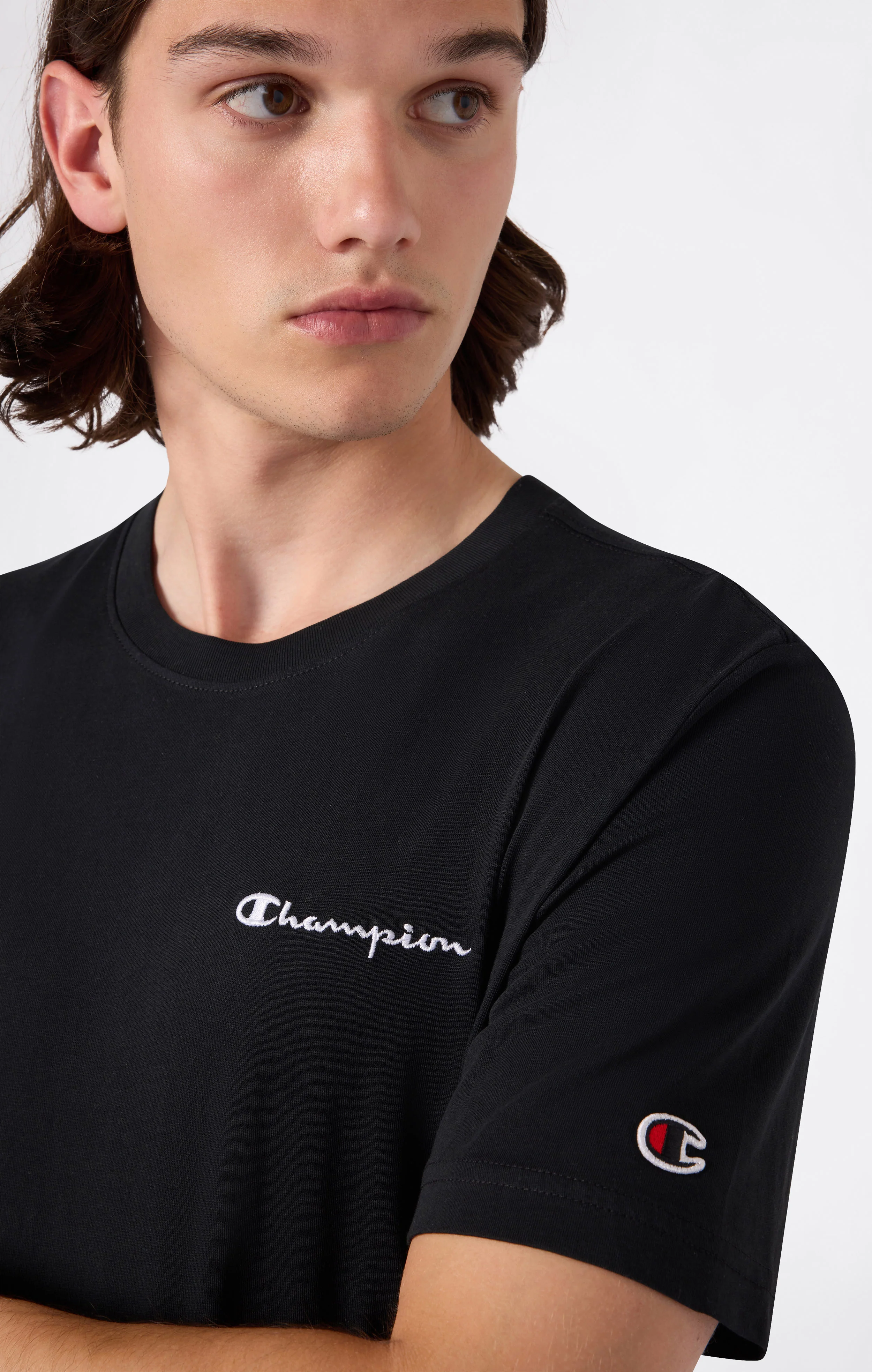 Men’s T-Shirt with Small Embroidered Logo Icons - Image 4