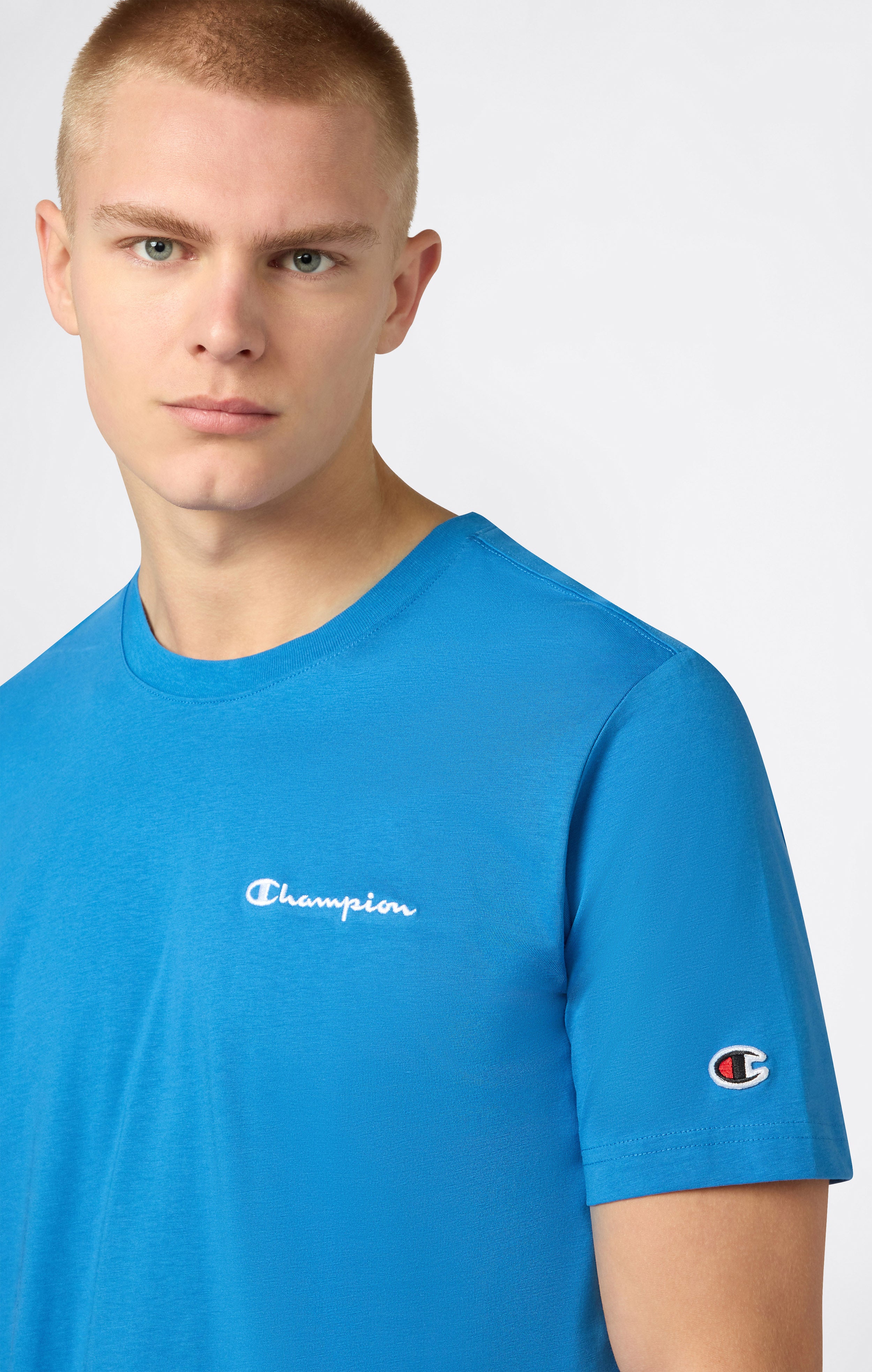Men’s T-Shirt with Small Embroidered Logo Icons - Image 3