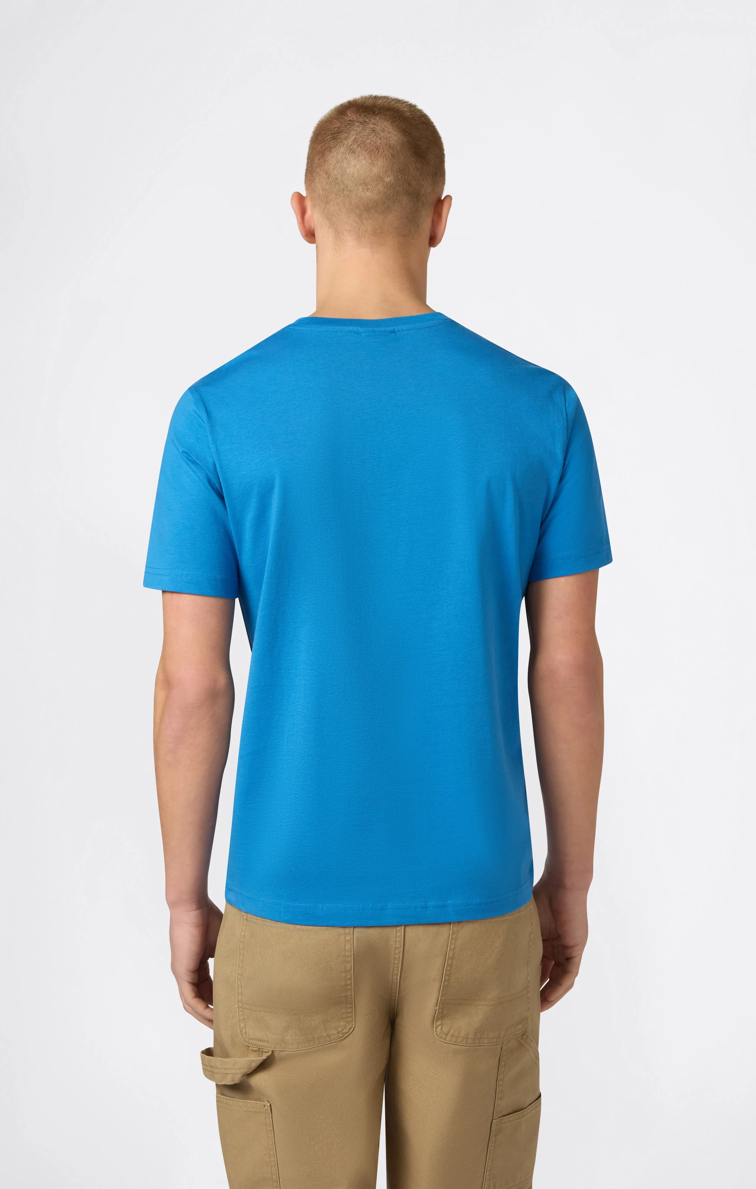 Men’s T-Shirt with Small Embroidered Logo Icons - Image 4
