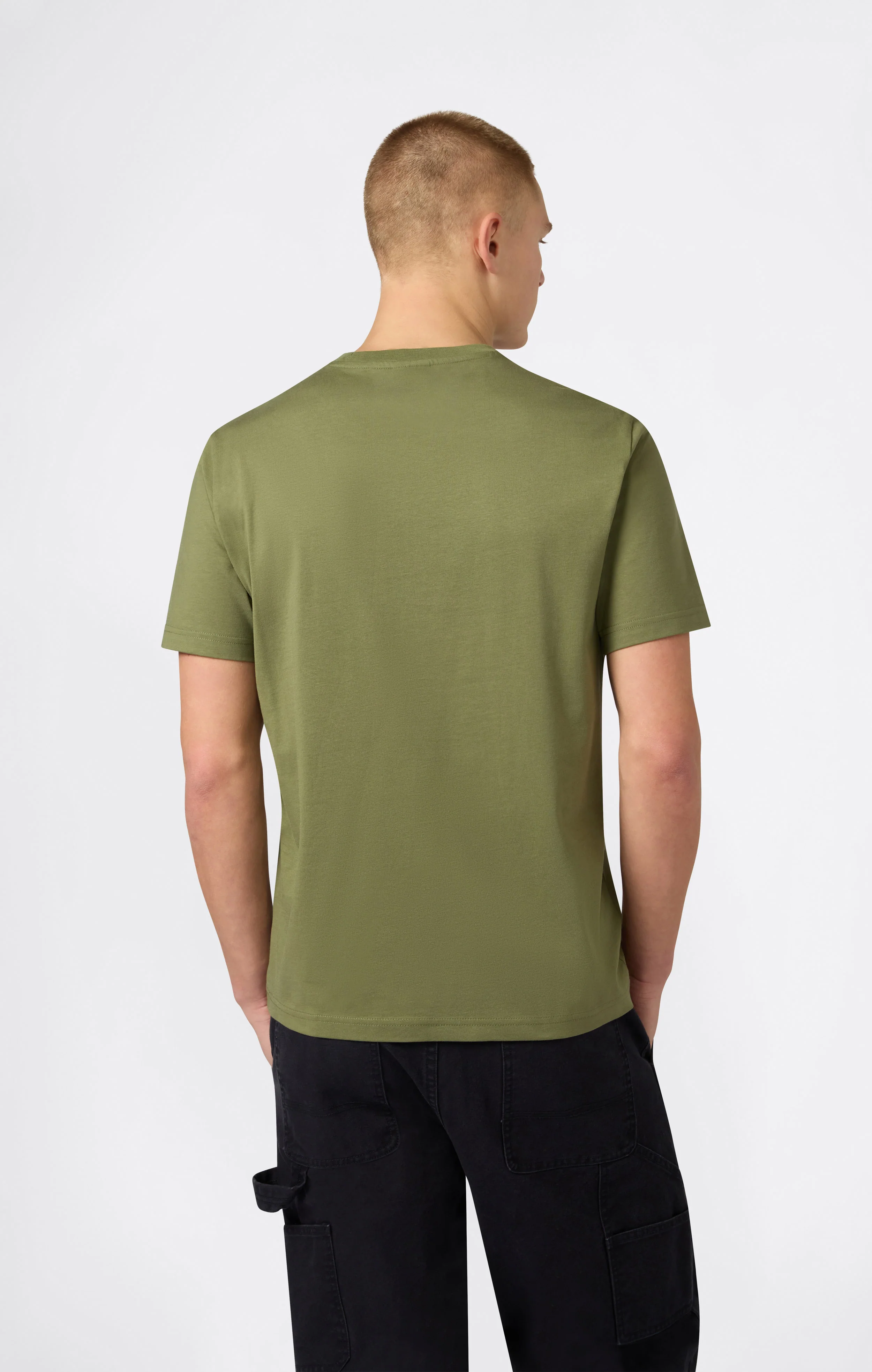 Men’s T-Shirt with Small Embroidered Logo Icons - Image 4
