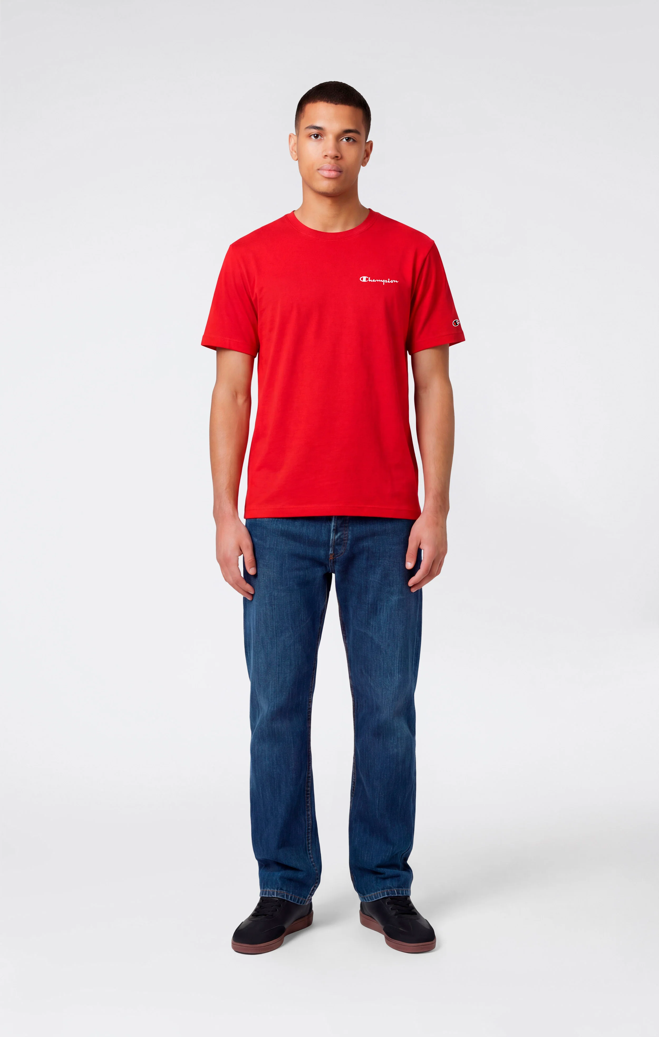 Men’s T-Shirt with Small Embroidered Logo Icons - Image 2