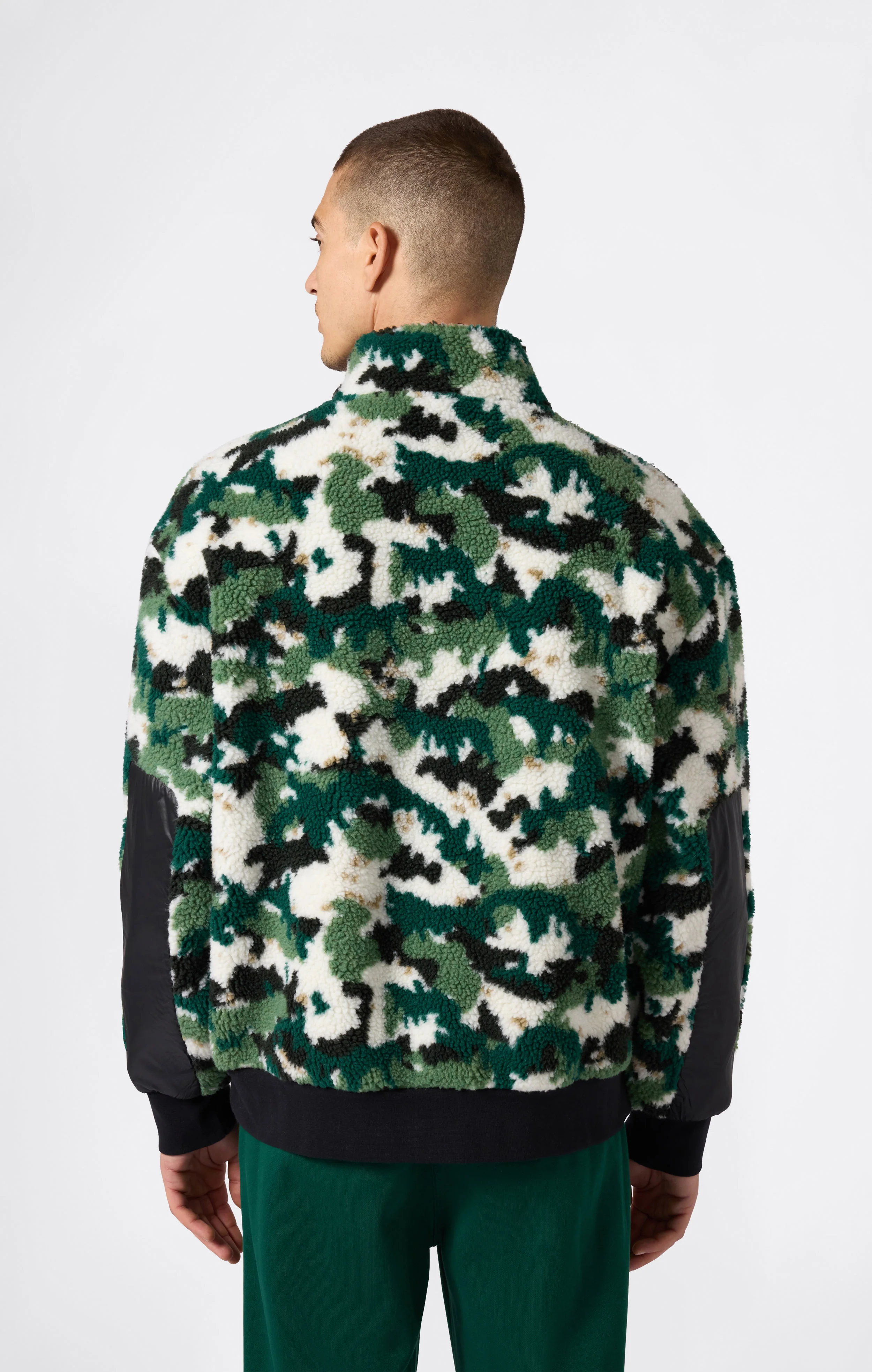 Men’s Polar Teddy Half-Zip Printed Top - Image 5