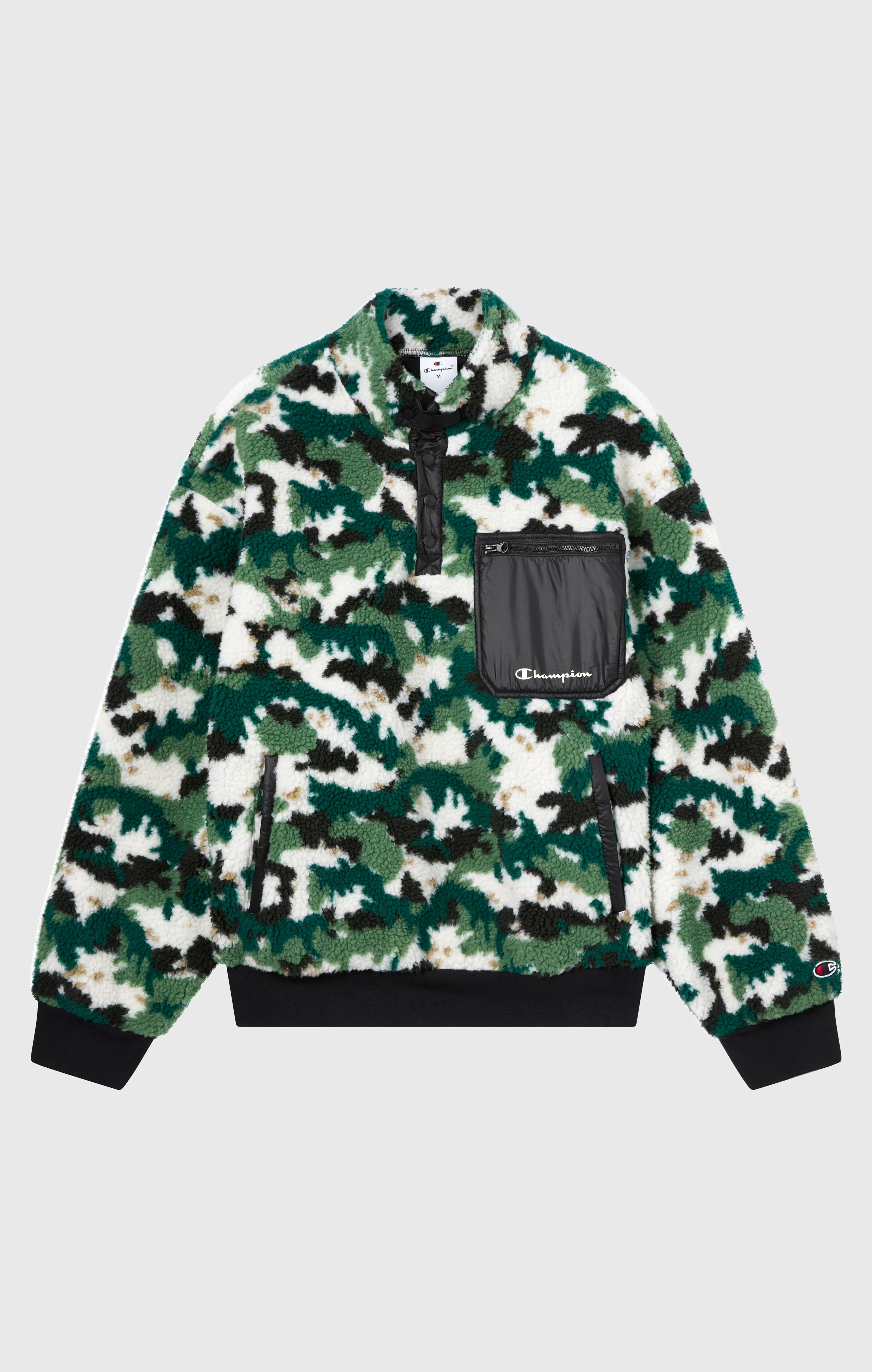 Men’s Polar Teddy Half-Zip Printed Top - Image 6