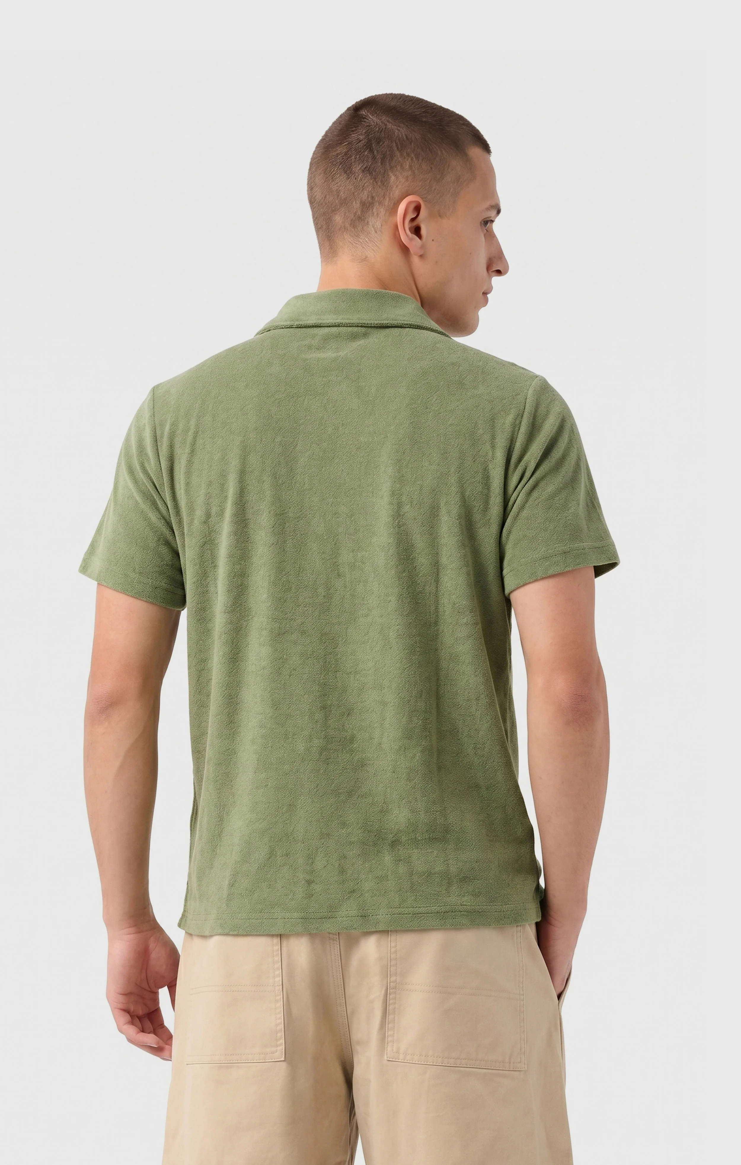 Men’s Towel Terry Polo Shirt - Image 3