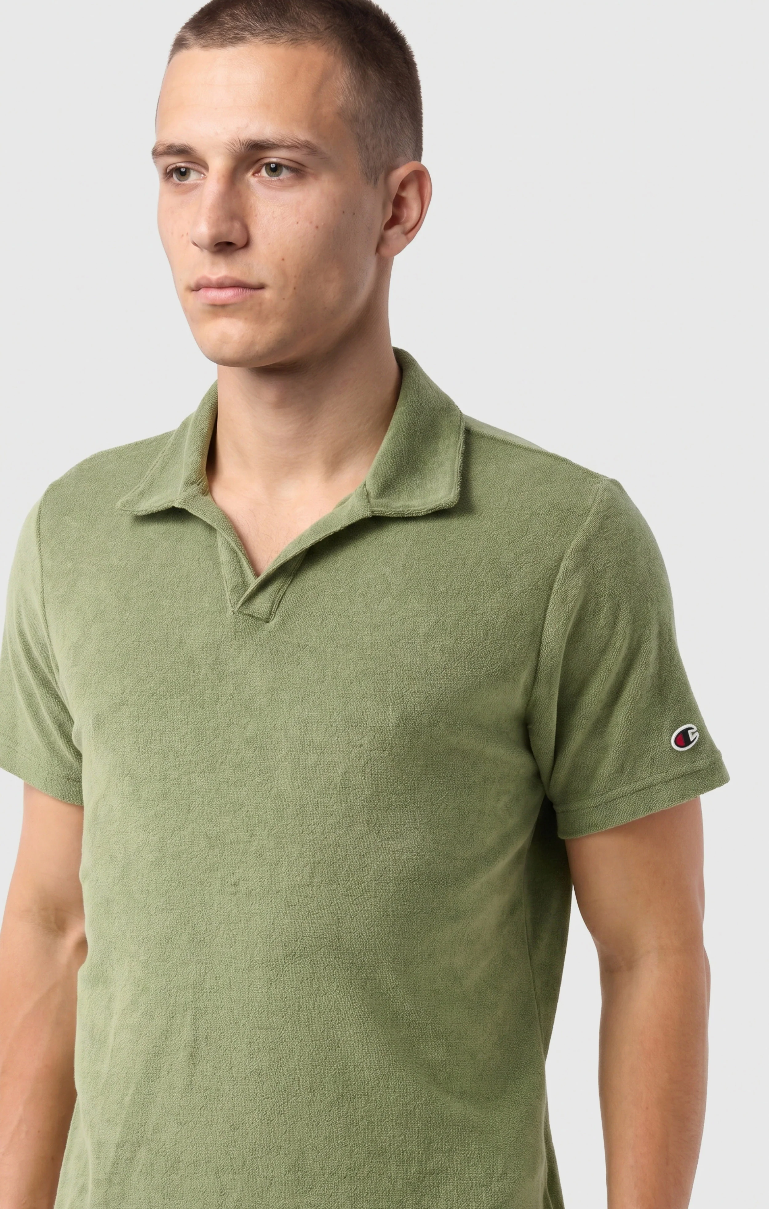 Men’s Towel Terry Polo Shirt - Image 4